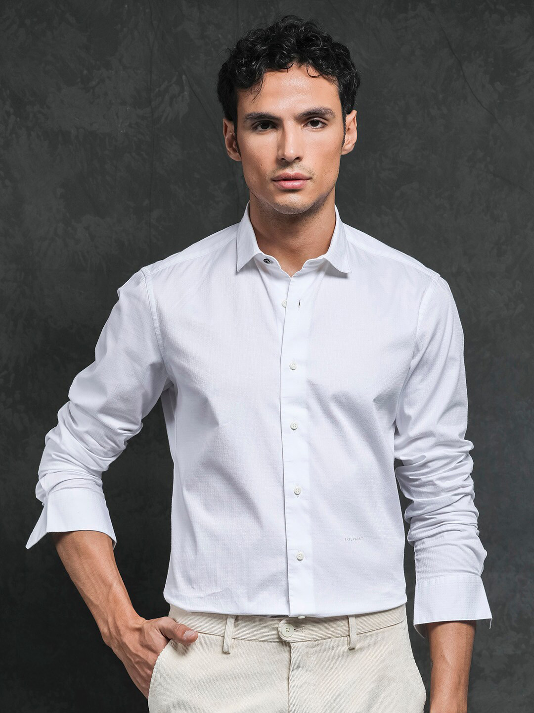 RARE RABBIT Men Centi Slim Fit Cotton Shirt