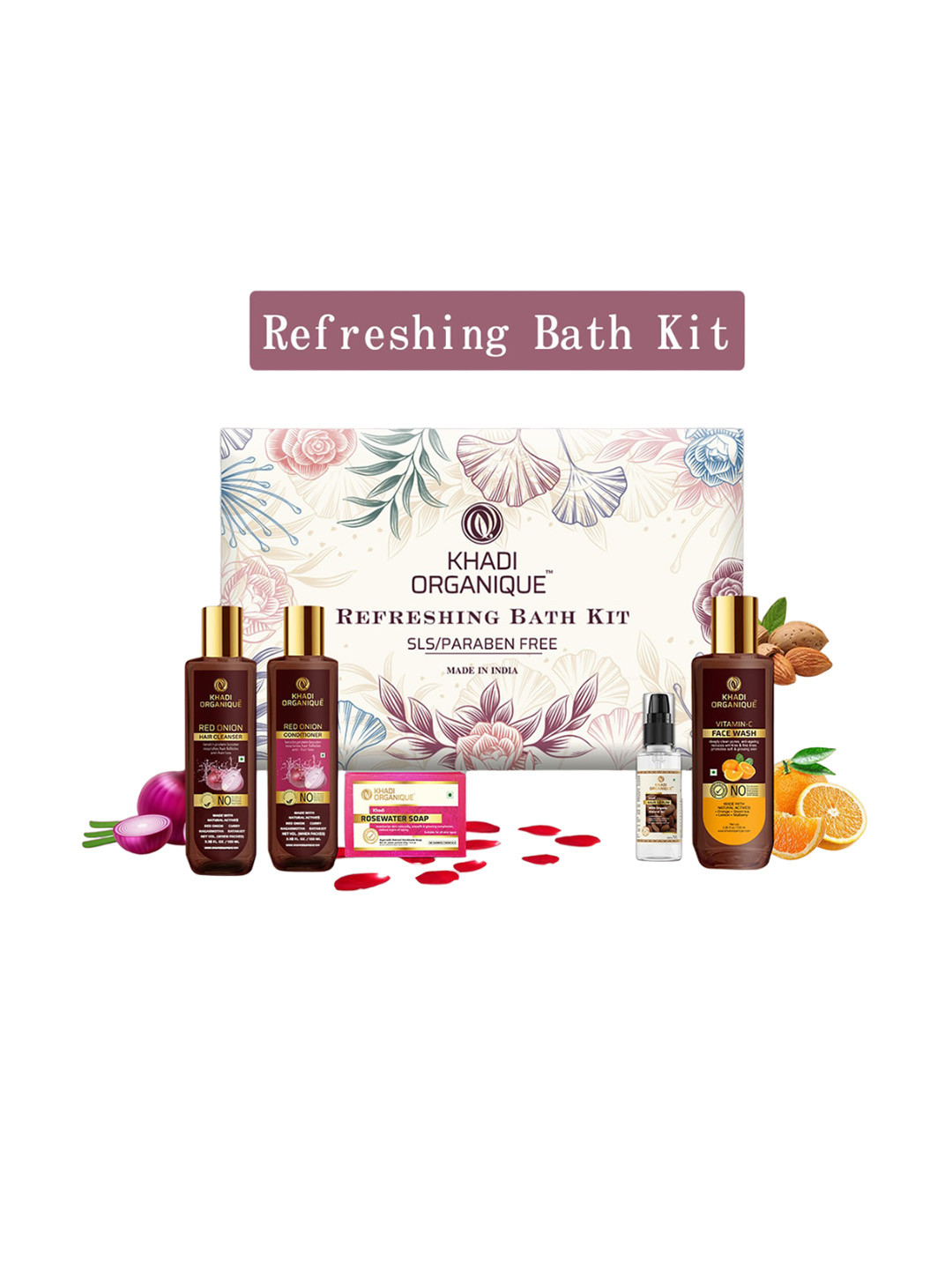 Khadi Organique Set of 5 Refreshing Bath Kit - 475 ml