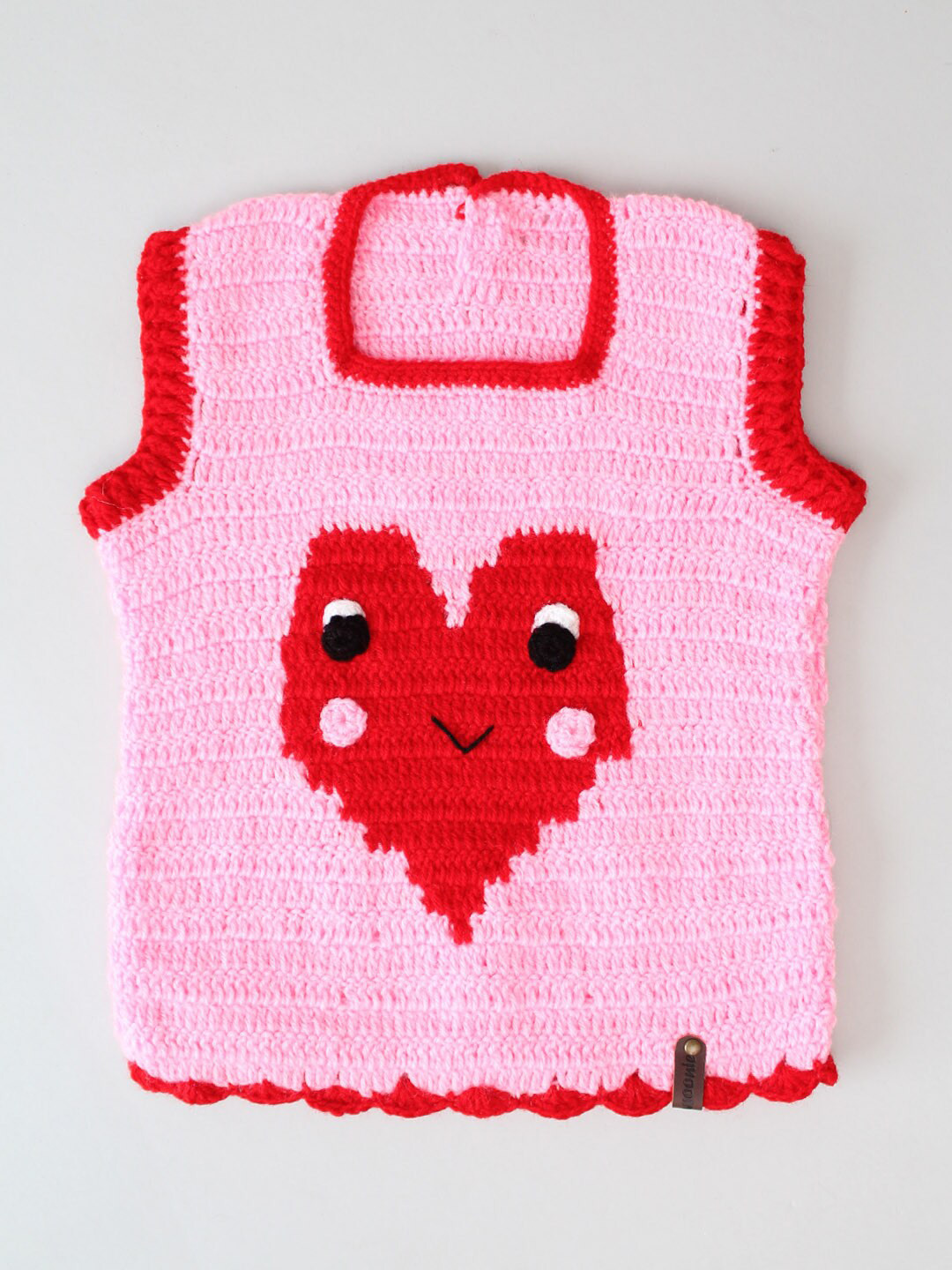 Woonie Kids Open Knit Sleeveless Acrylic Sweater Vest