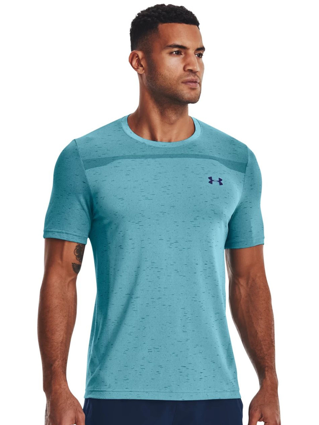 UNDER ARMOUR Seamless Short Sleeves Abstract Printed Slim-Fit T-Shirt