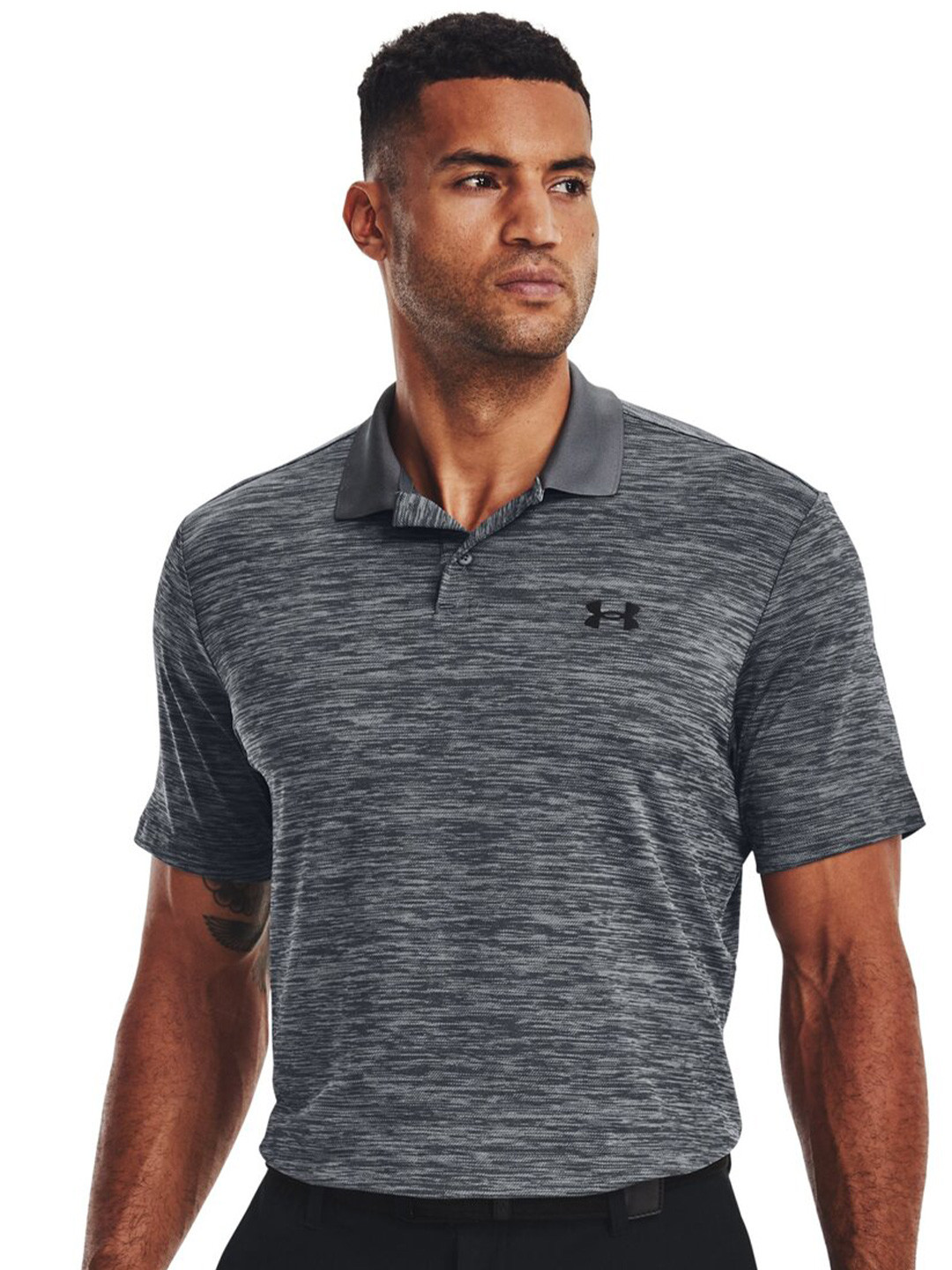 UNDER ARMOUR Self-Design Polo Collar Regular T-Shirt