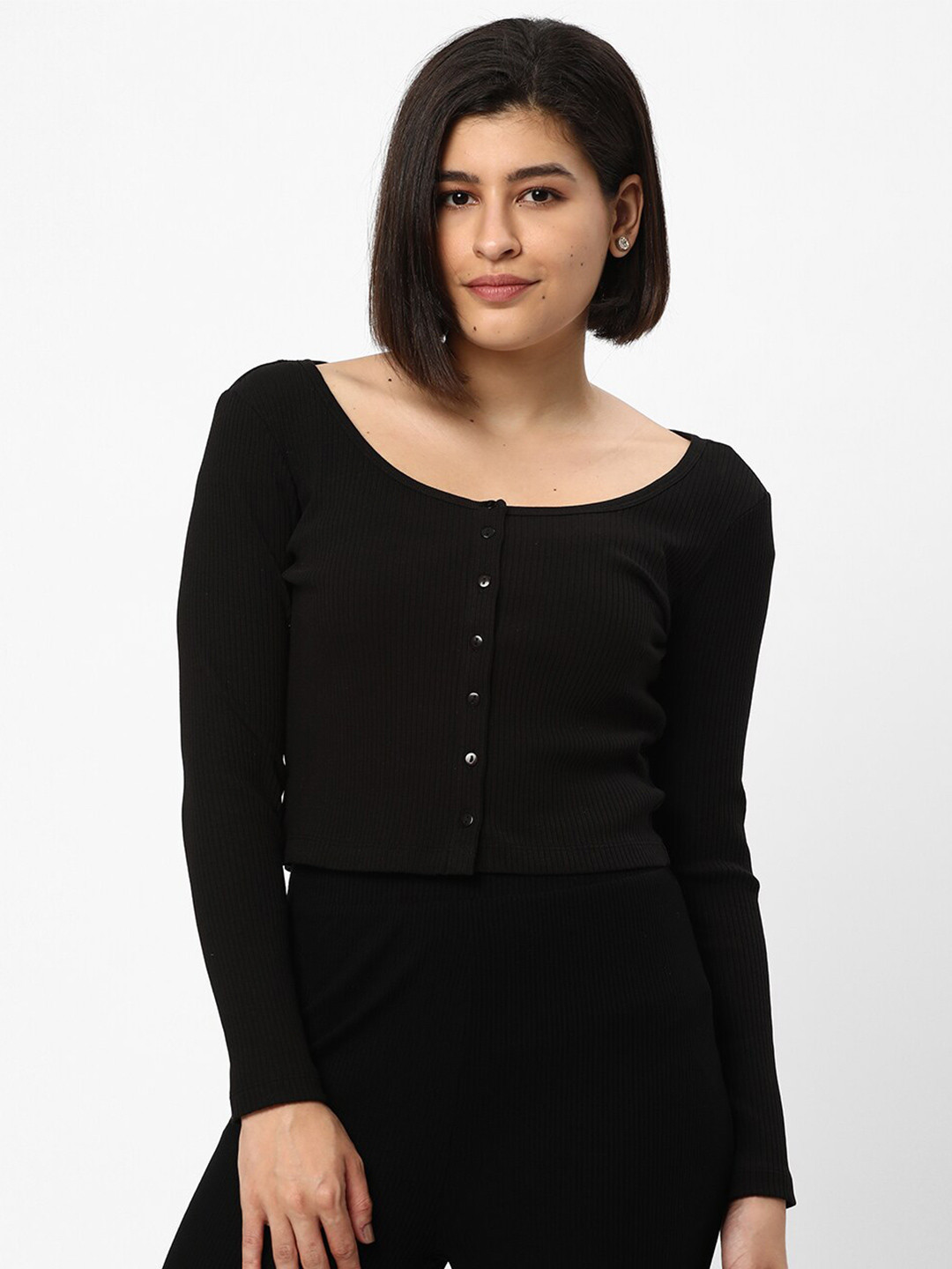 R&B Round Neck Fitted Top