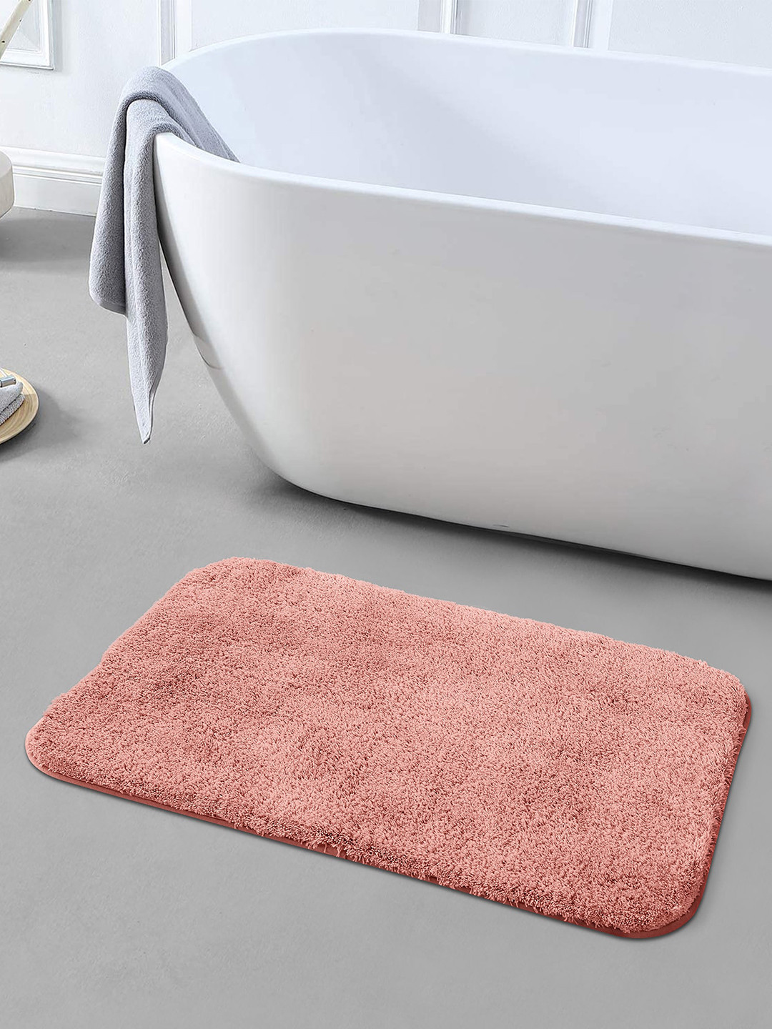 OBSESSIONS Pink 2300 GSM Anti-Skid Bath Rug