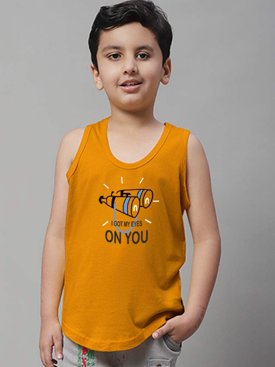 Friskers Boys Typography Printed Reflective Pure Cotton Innerwear Vests KDC456-26-2-3Y