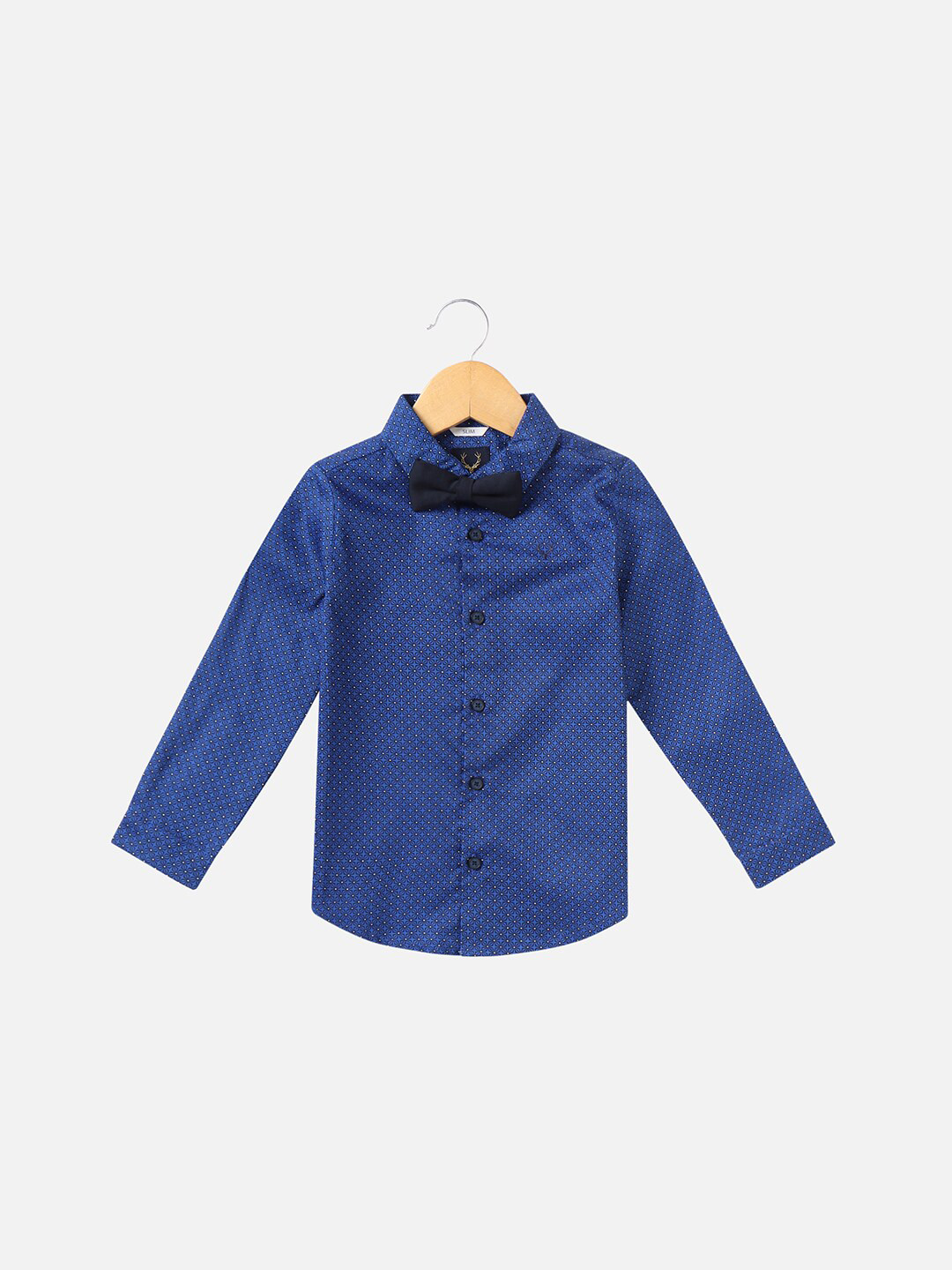 Allen Solly Junior Boys Slim Fit Micro Ditsy Printed Pure Cotton Casual Shirt