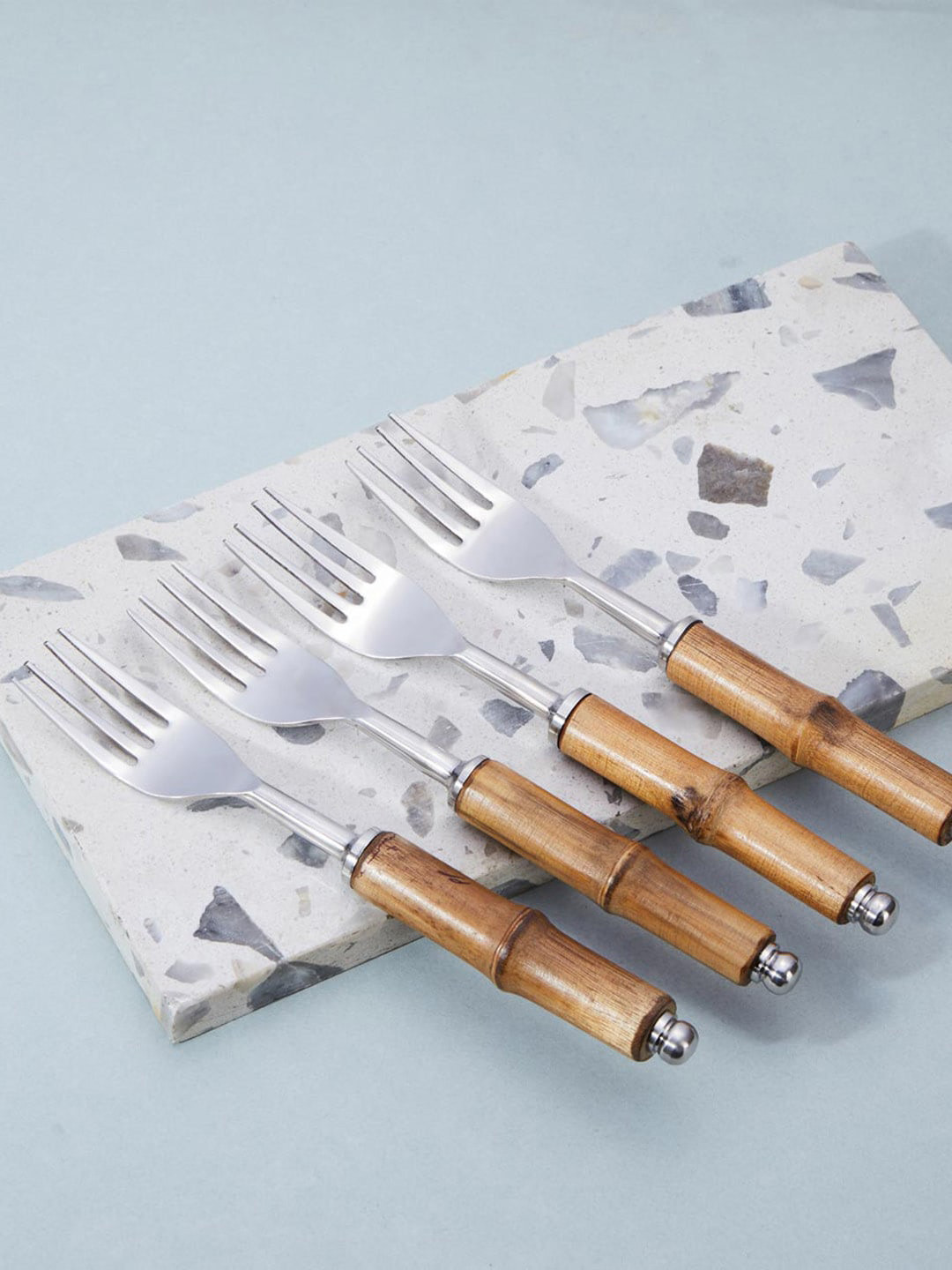 Fabindia Silver-toned 4 Pieces Metal Dinner Forks