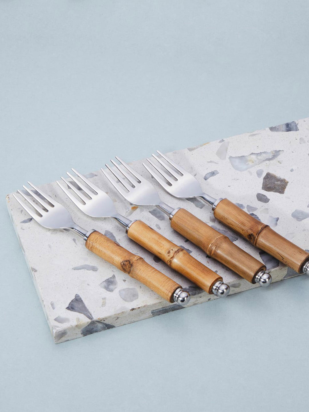 Fabindia Silver-toned 4 Pieces Metal Fruit Forks