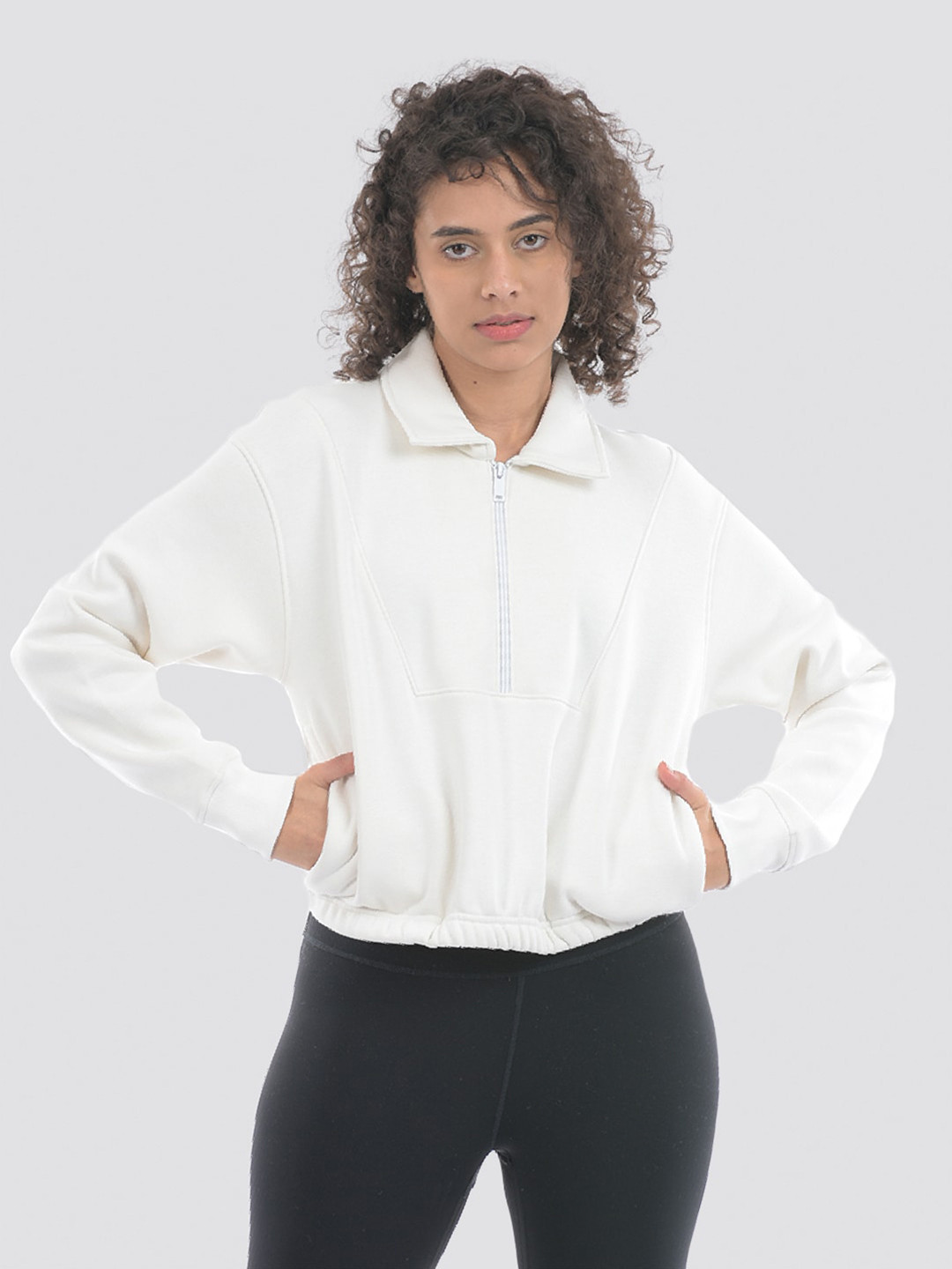 ONEWAY Women Zipper Pullover SweatShirt