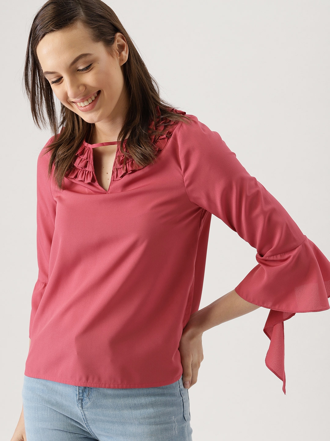 Dressberry pink top size S  Clothes design, Pink tops, Tops