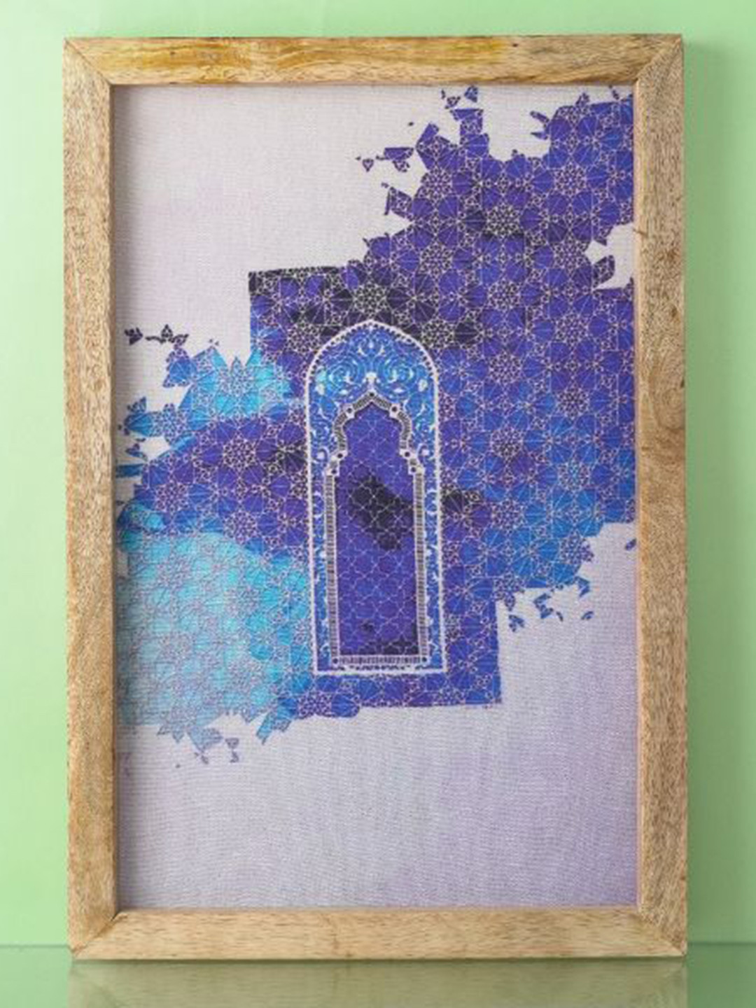 The Decor Mart Blue Canvas Wall Living Room Rectangle Paintings Wall Art -12.20 x 18.11In