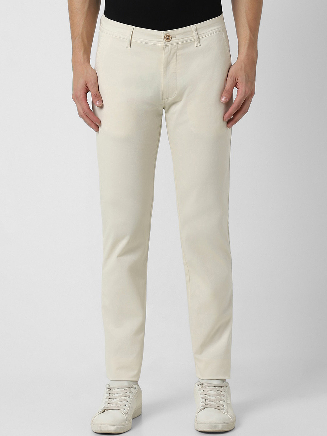 Peter England Casuals Men Slim Fit Mid-Rise Trousers