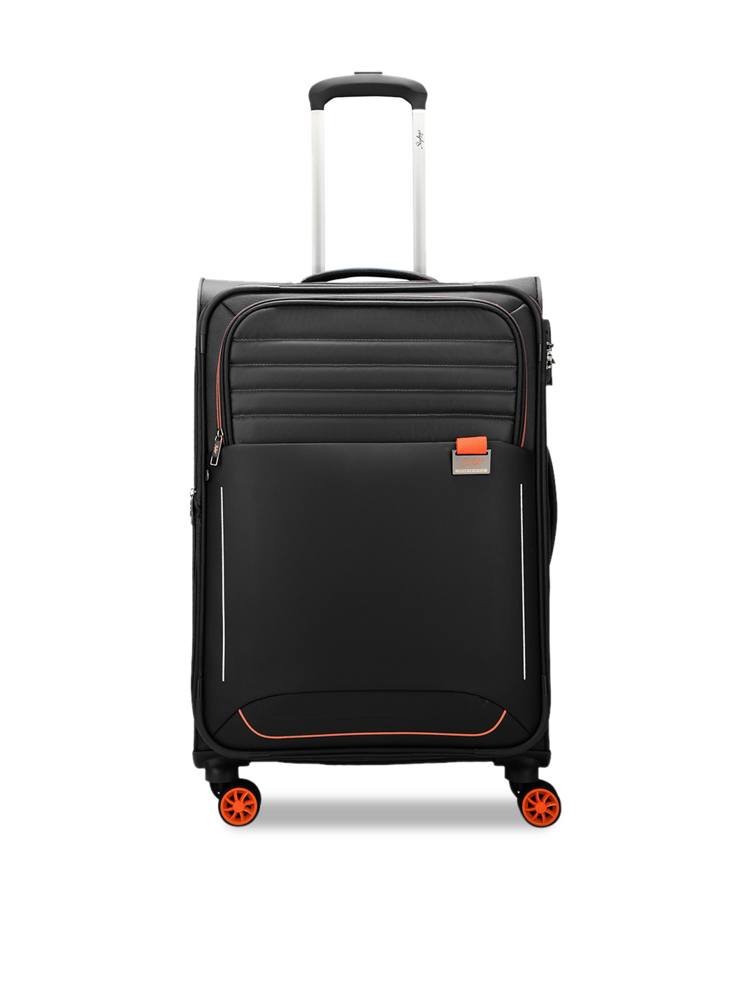 Skybags Unisex Striped Expandable Soft Shell Trolley Suitcase