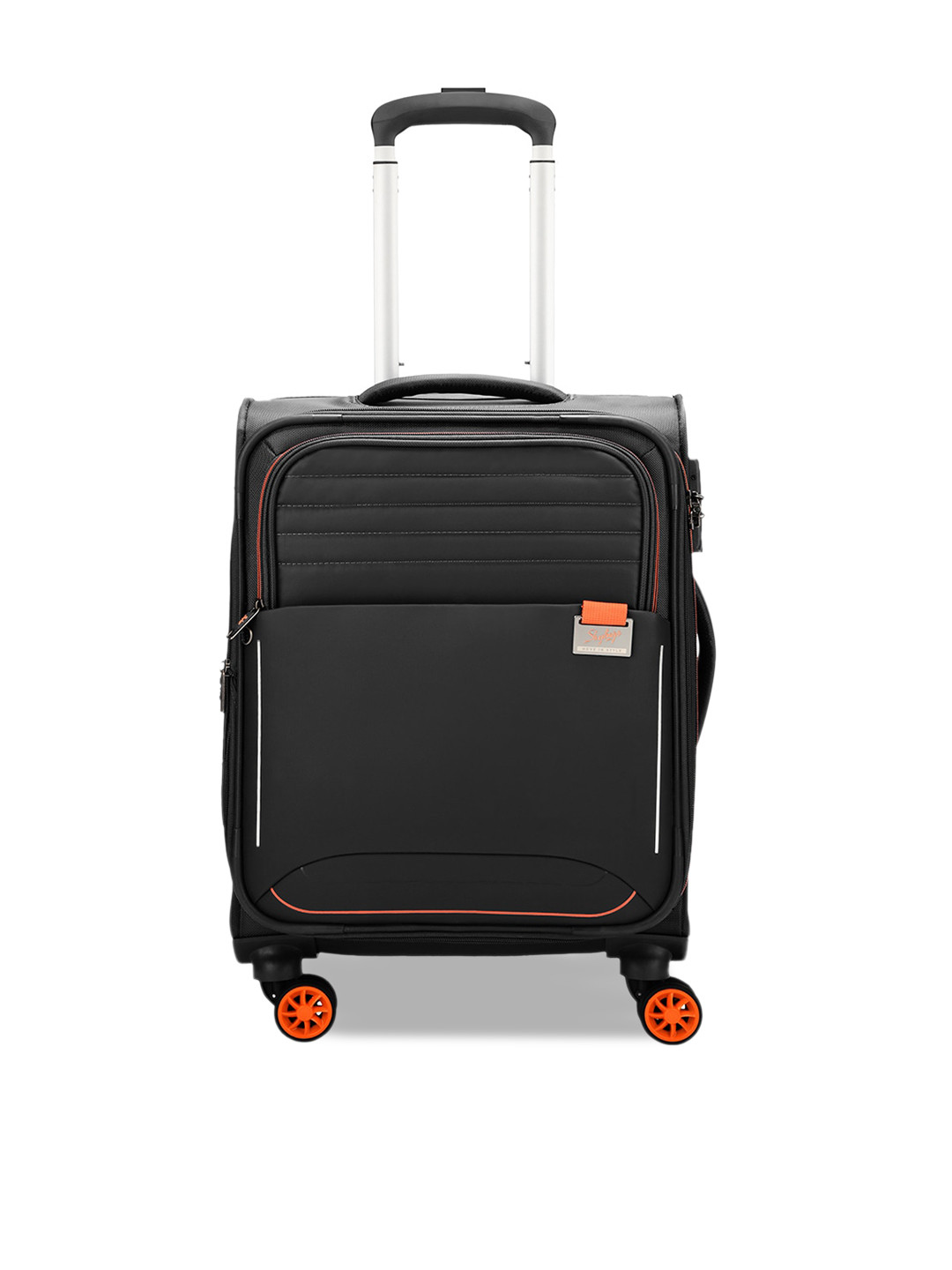 Skybags Unisex Striped Expandable Soft Shell Trolley Suitcase