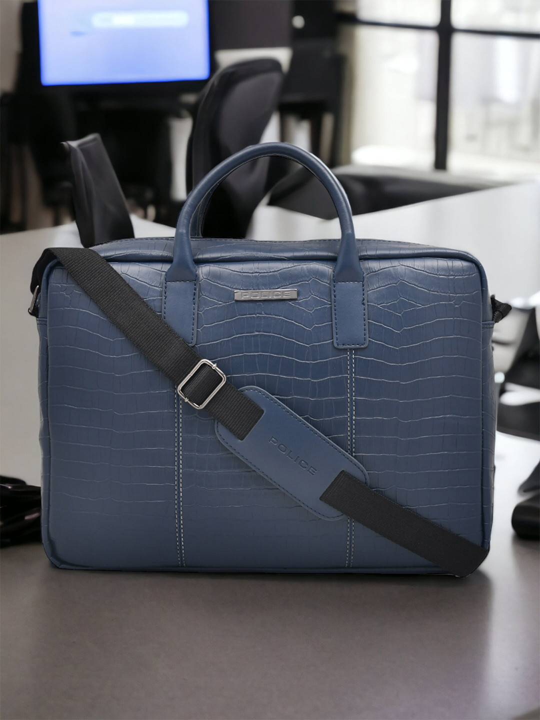 Police Textured Messenger Bag