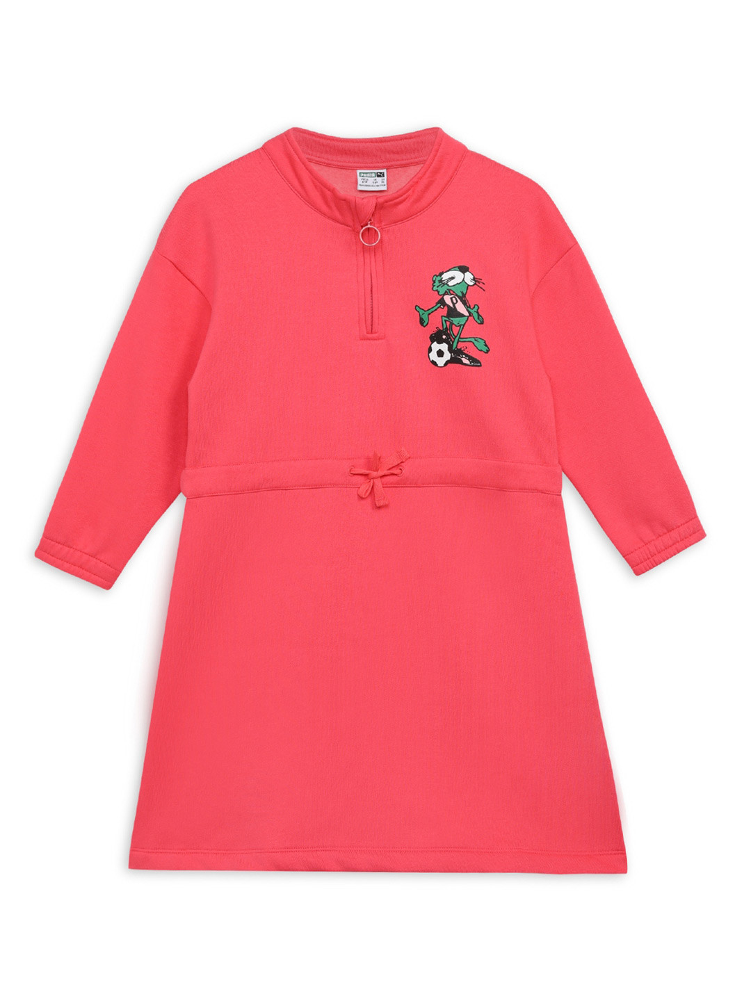 Puma Girl Graphic Printed Super PUMA Cotton A-Line Dress