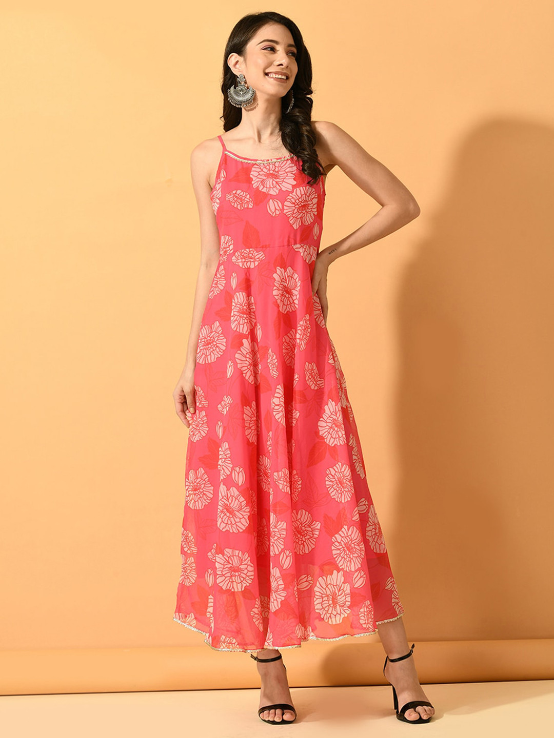 Sangria Floral-Printed Fit & Flared Dresses