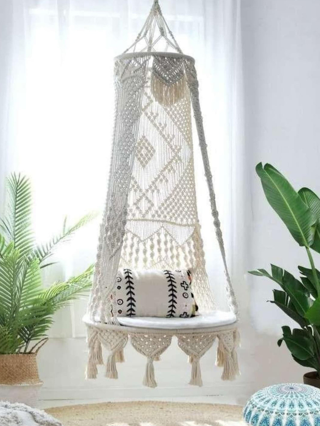 ecofynd Fabric Hanging Hall Tapestries & Macrame-70.9In