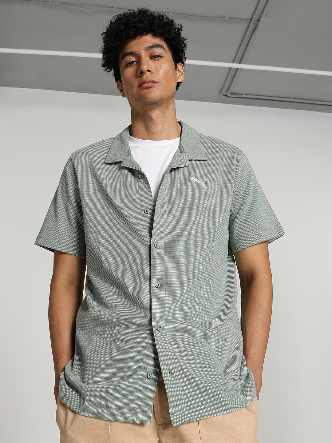 Puma Self-Designed Cotton Shirt