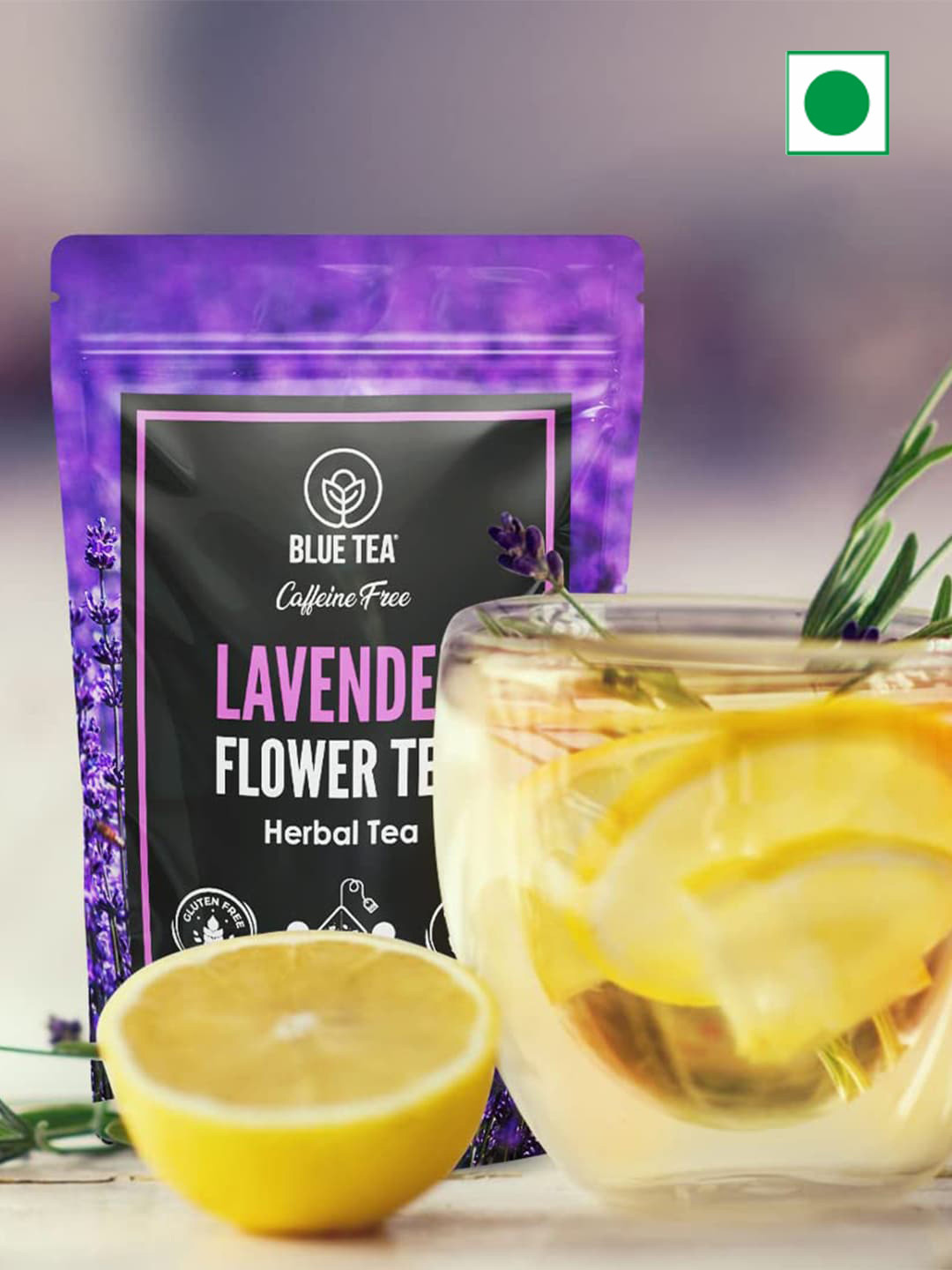 BLUE TEA 30 Tea Bags Of Lavender Flower Herbal Tea 30 g