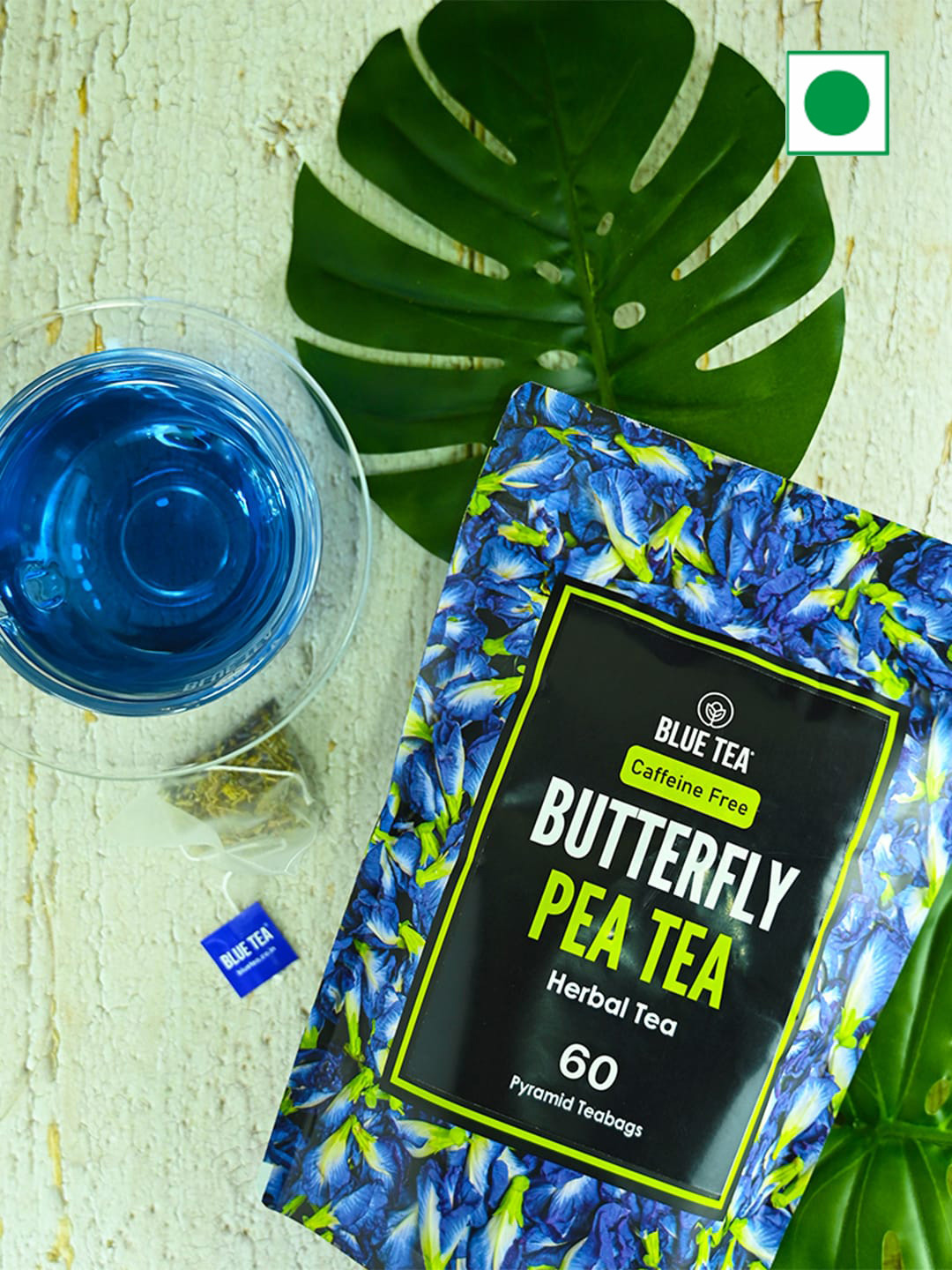 BLUE TEA Organic Dried Butterfly Pea Flower Tea 60 g