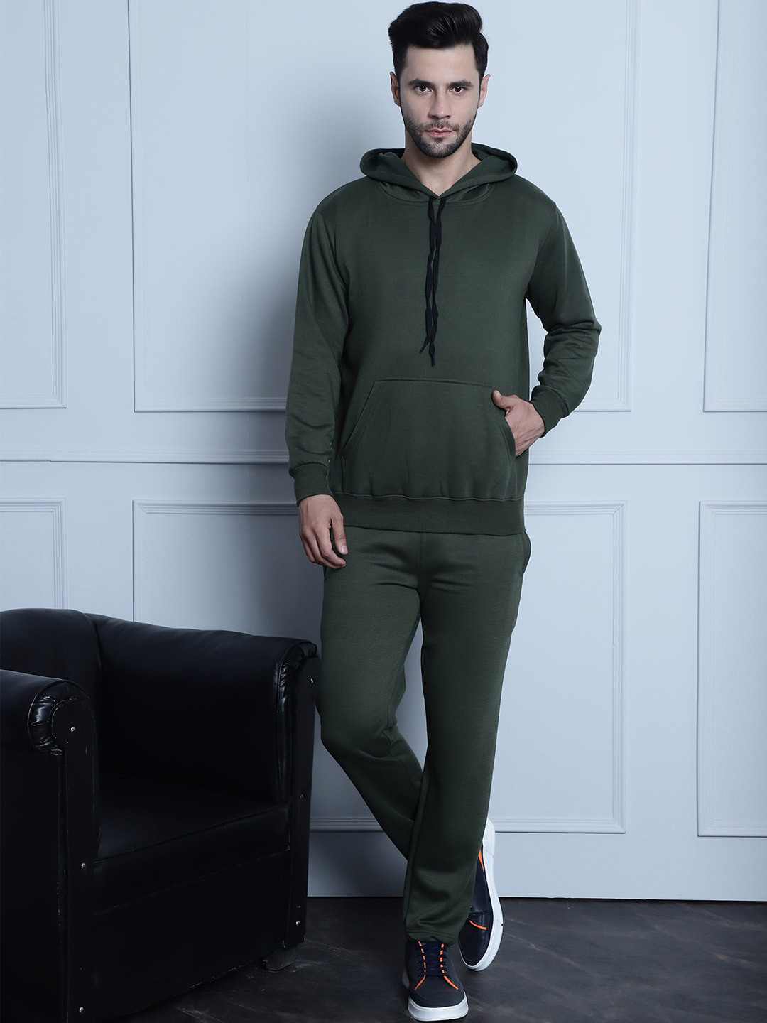 MACK JONNEY Hooded Cotton Fleece Sweatshirt With Trouser
