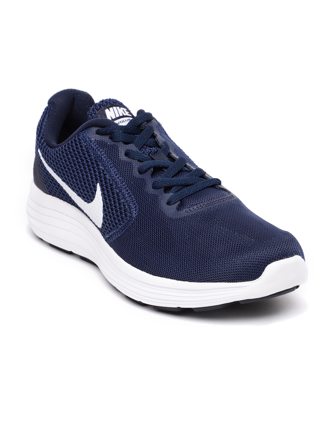 nike men's revolution 3 navy blue running shoes
