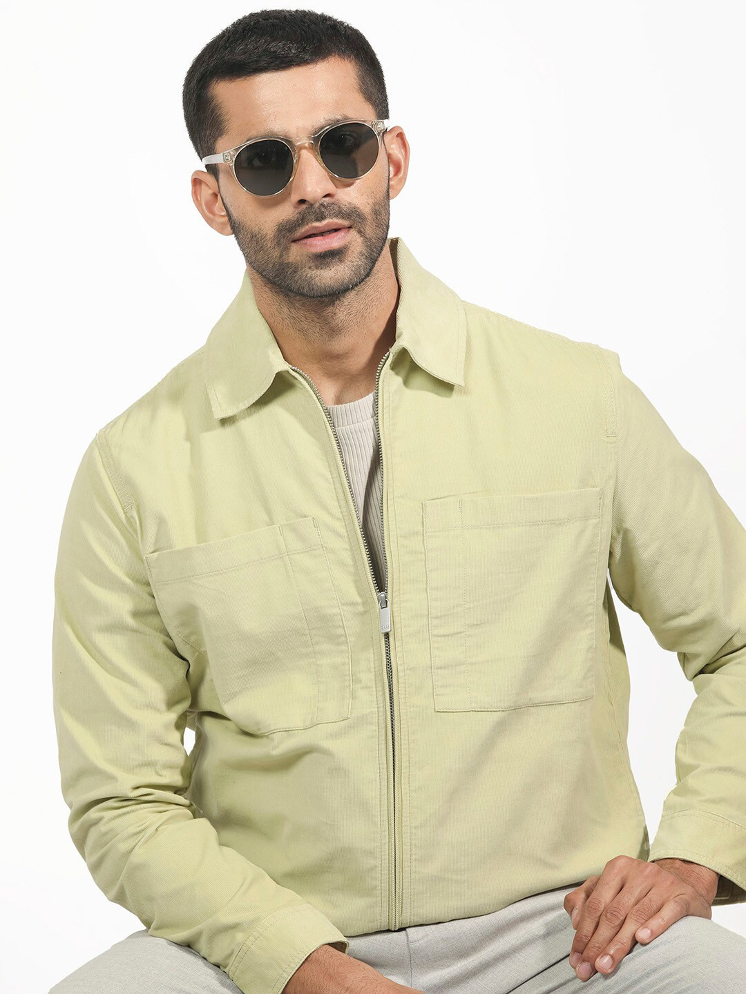 RARE RABBIT Men Jilin Cotton Tailored Shacket