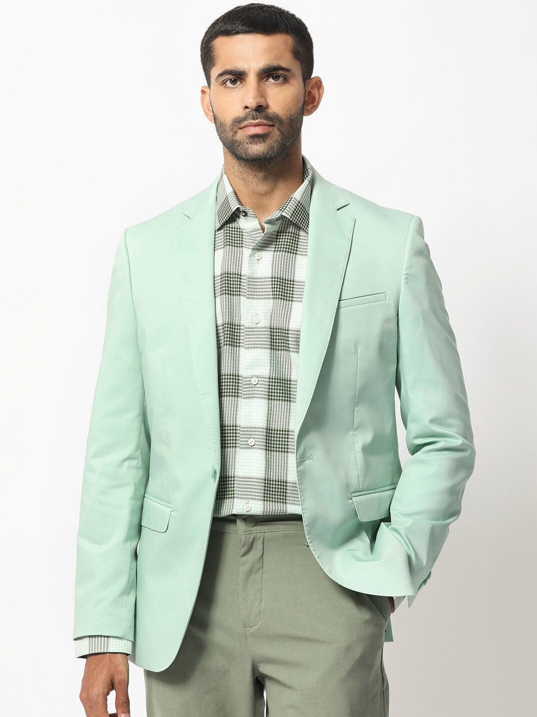 RARE RABBIT Men Peyton Tailored Fit Notched Lapel Collar Single-Breasted Blazer