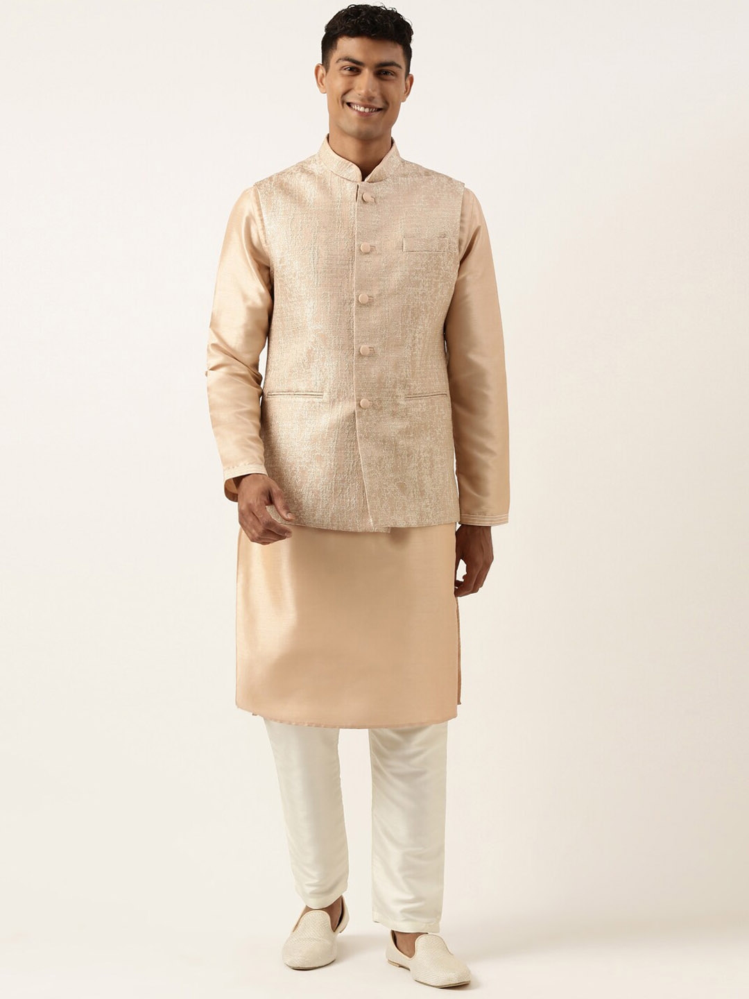 Kurta pajama with online jacket myntra