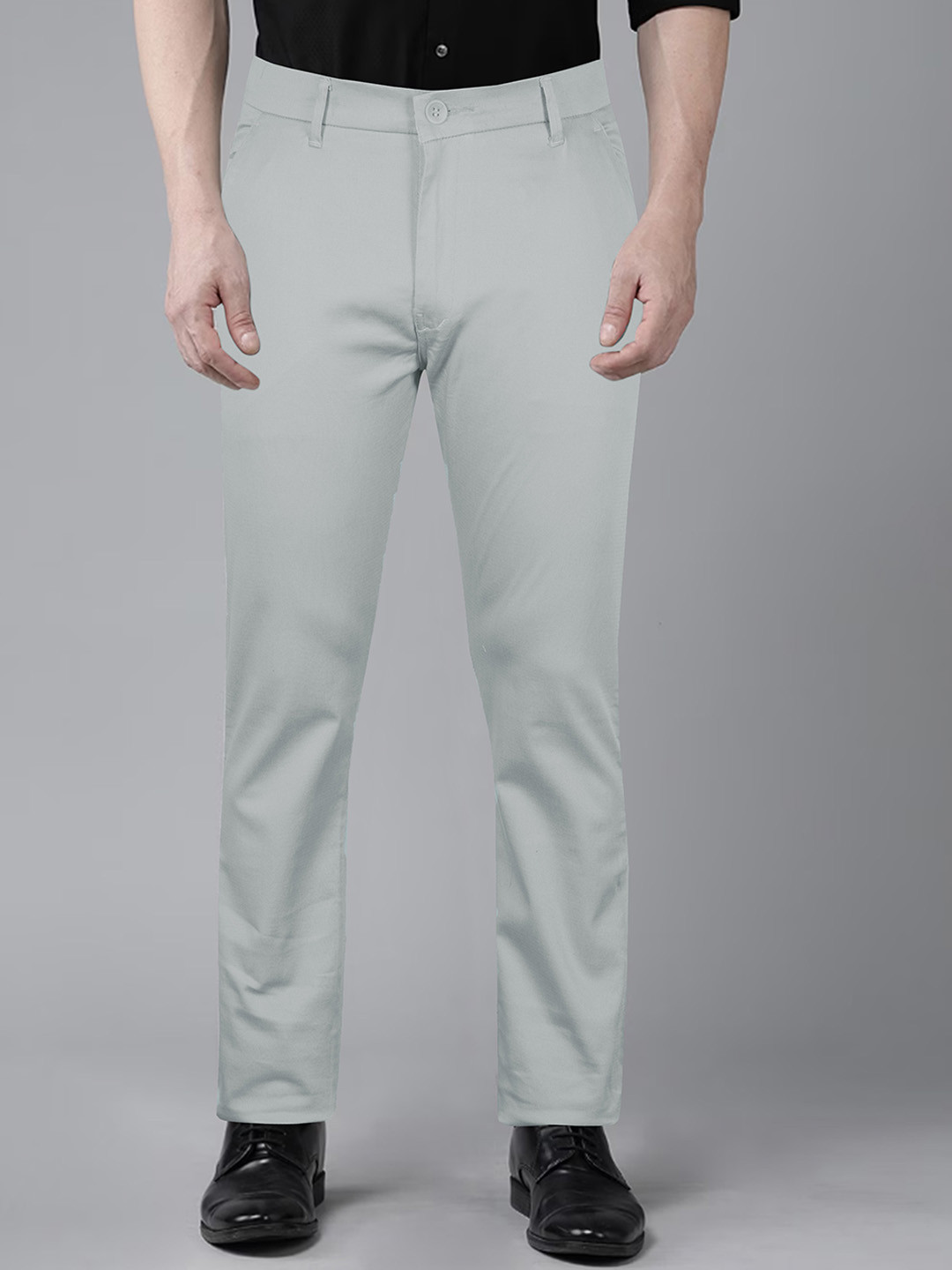 Jb Just BLACK Men Urban Slim Plain Slim Fit Cotton Chinos Trousers