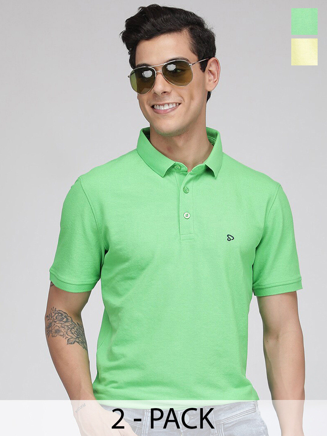 SPORTO Pack Of 2 Polo Collar T-shirts
