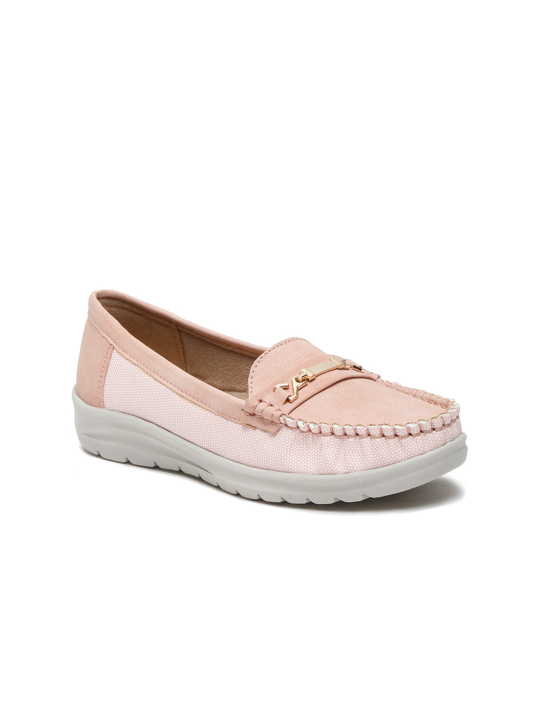VALIOSAA Women Round Toe Lightweight Horsebit Loafers