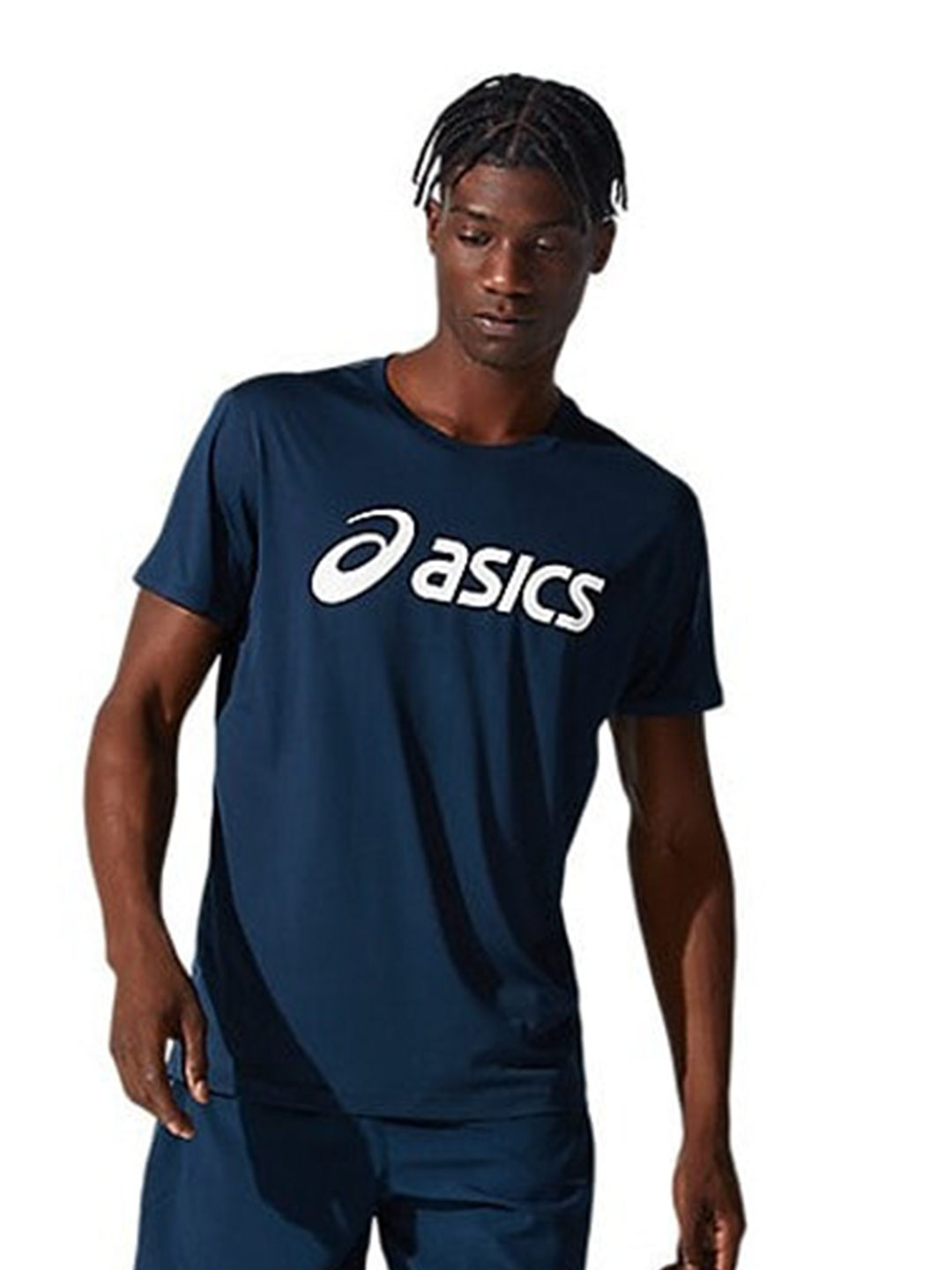 ASICS Silver Logo Printed Round Neck T-shirt
