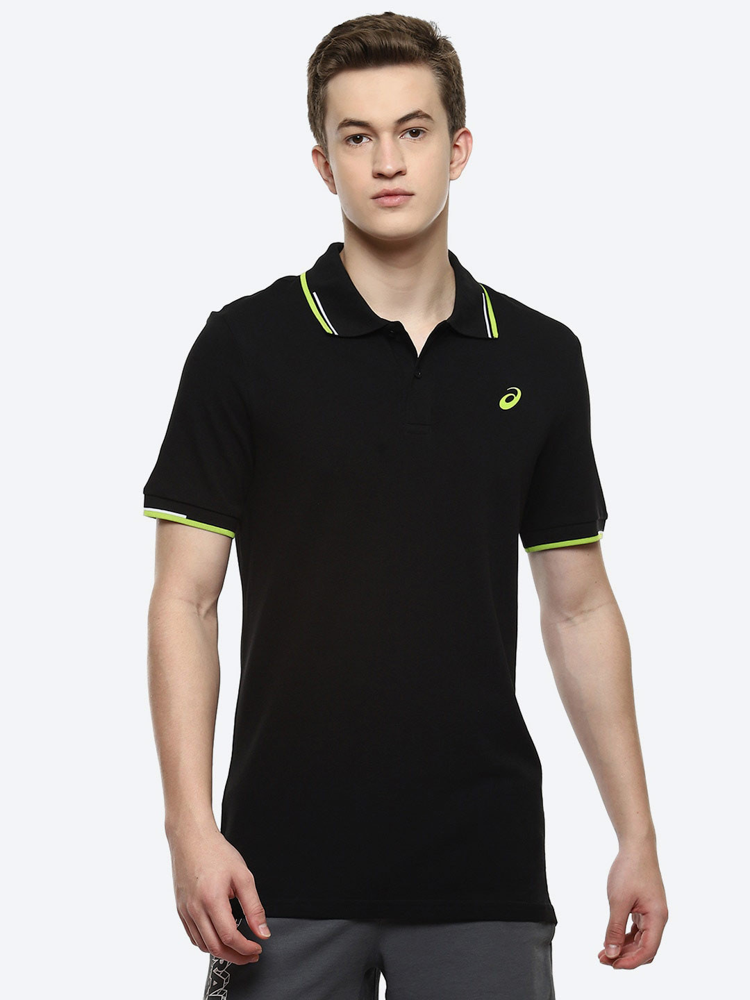 ASICS Dual Tipping Polo Collar Pure Cotton T-Shirt