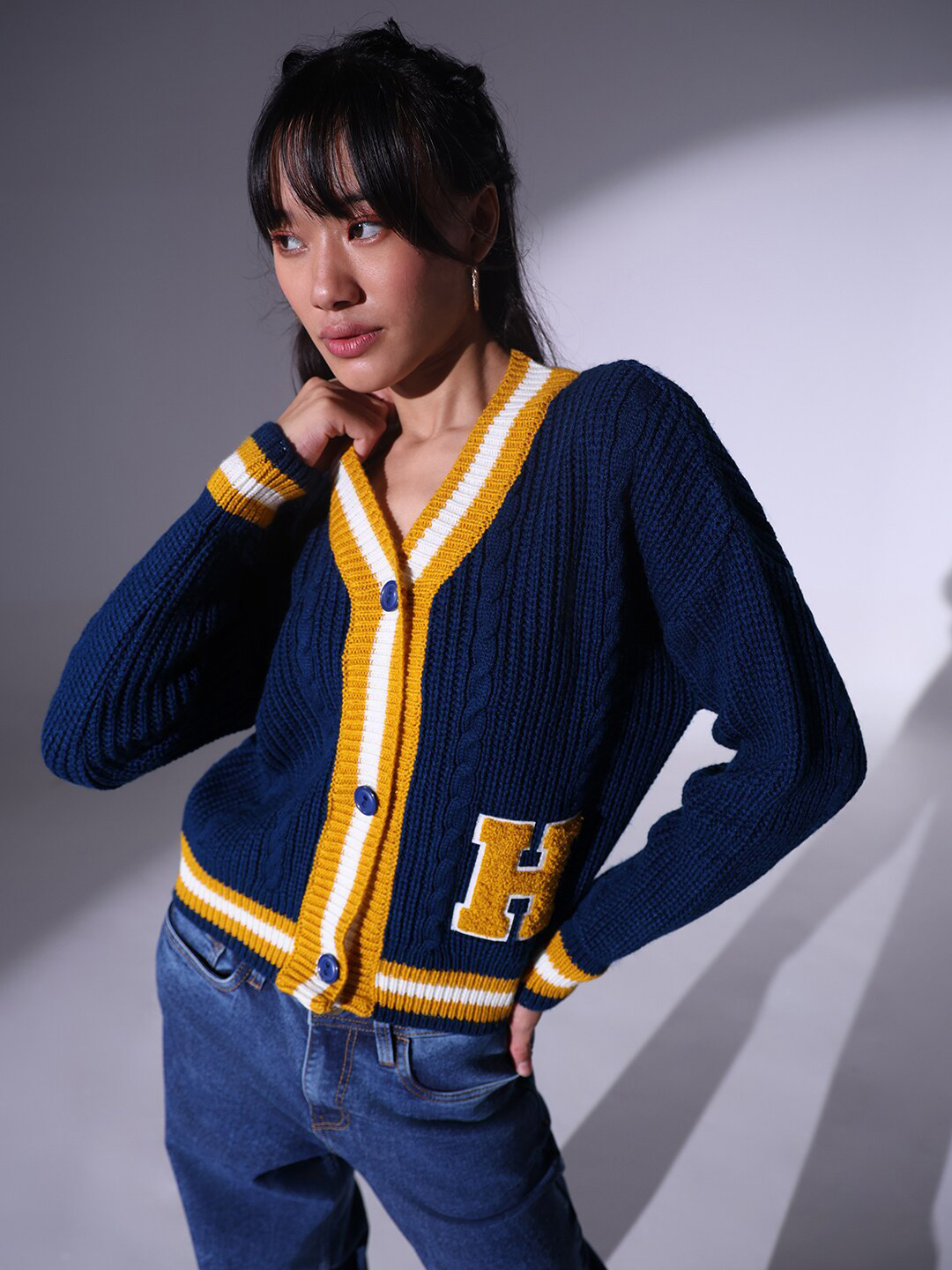 Hubberholme Cable Knit Acrylic Cardigan