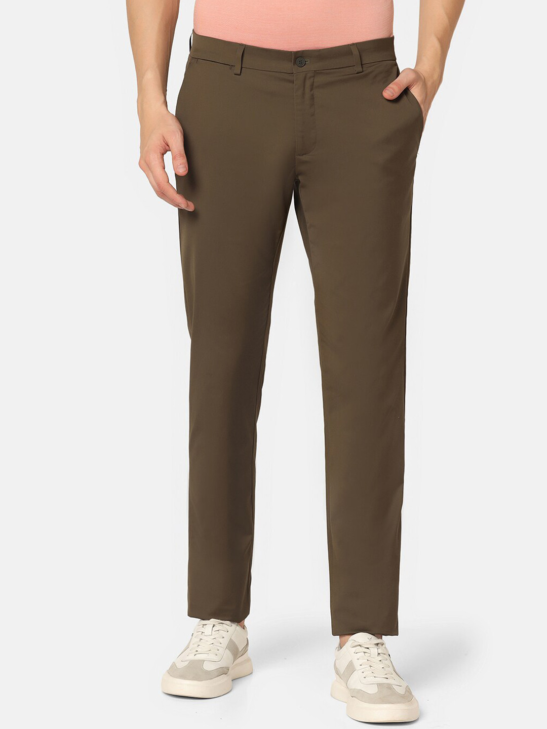 Blackberrys TechPro Men Olive Casual Trouser