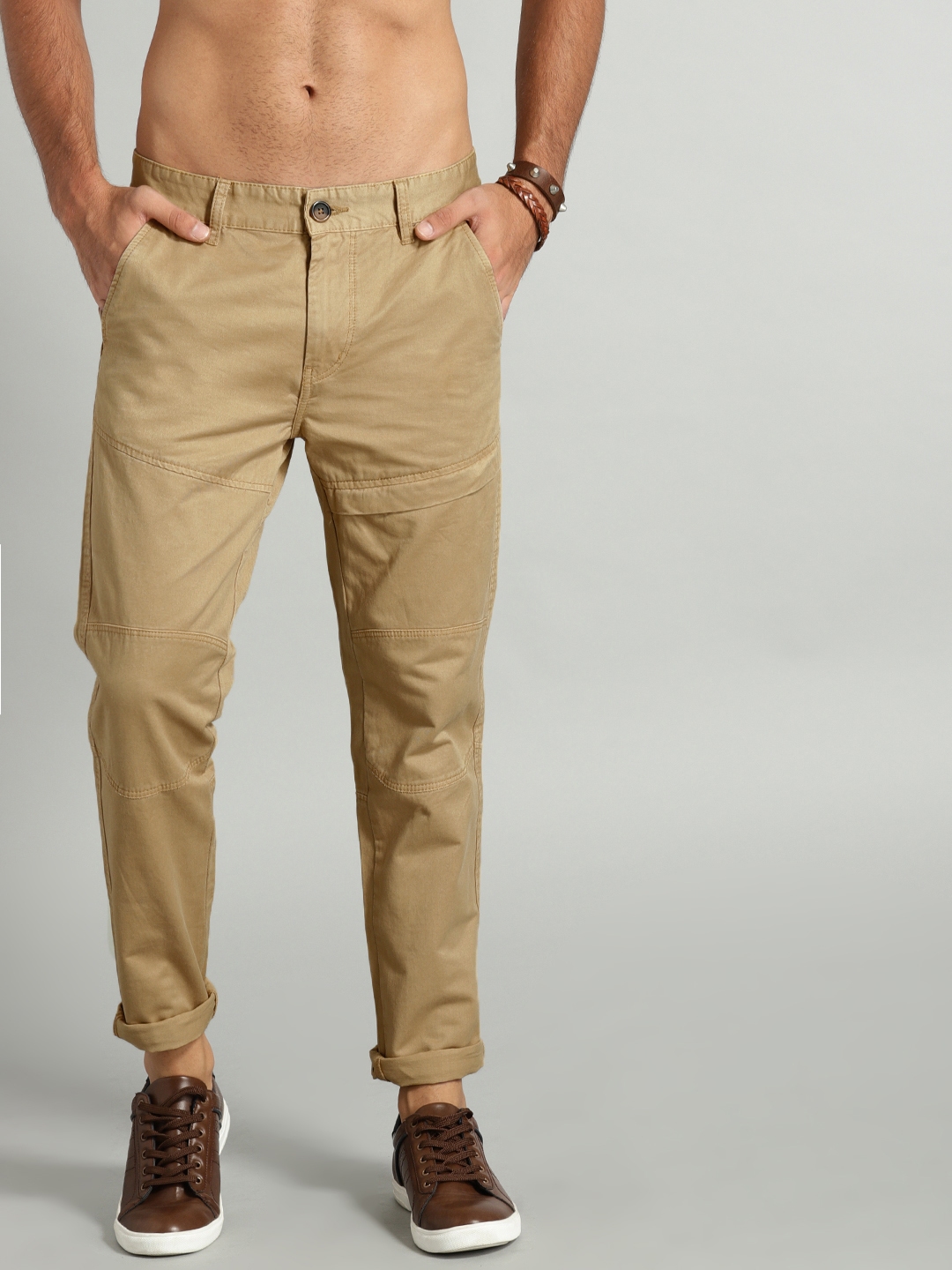 khaki slim chinos