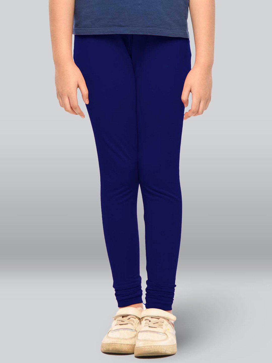 LYRA Girls 4-Way Stretch Bio-Wash Churidar-Length Leggings