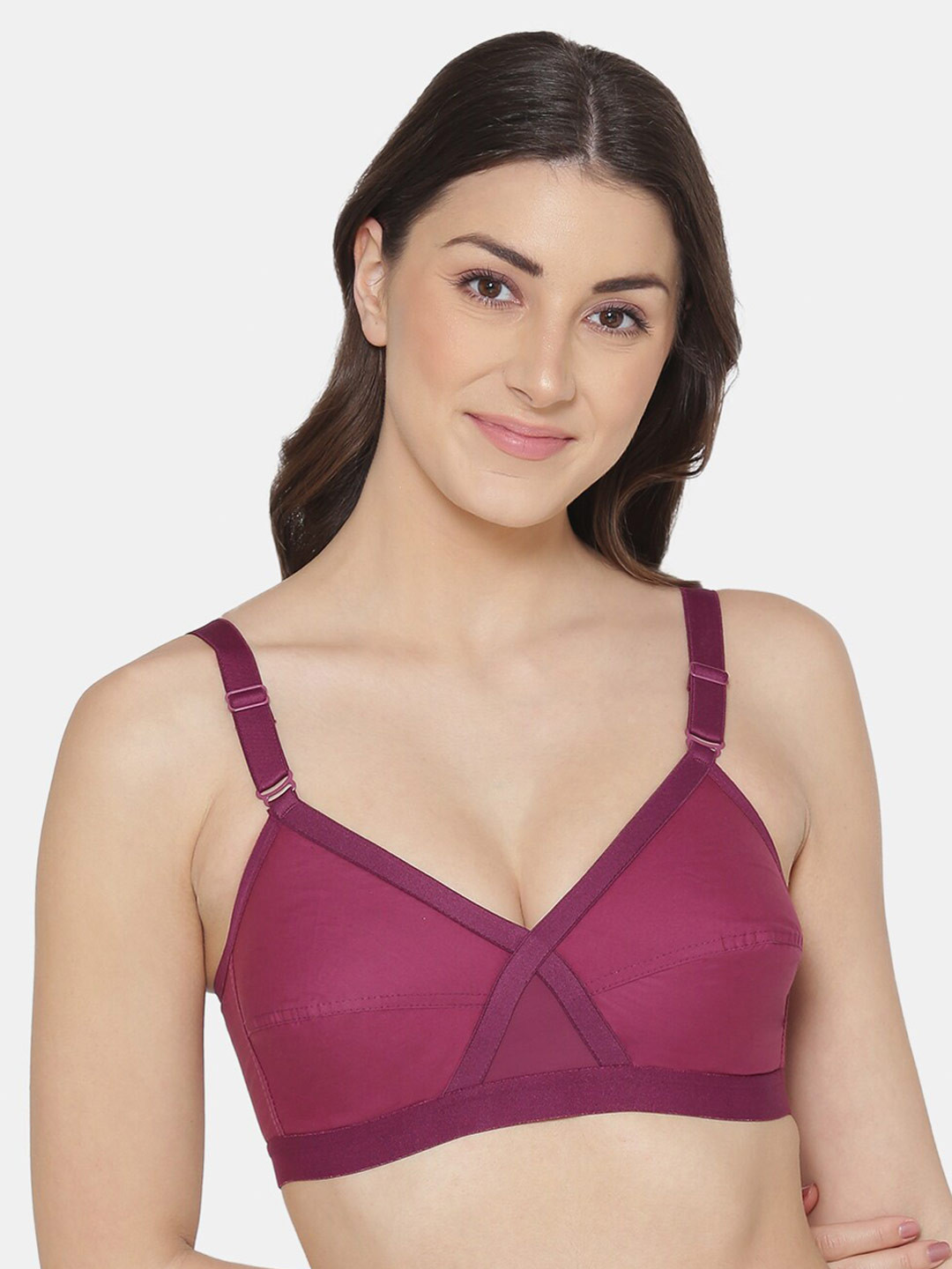 KOMLI Full Coverage All Day Comfort Super Support Cotton Minimizer Bra