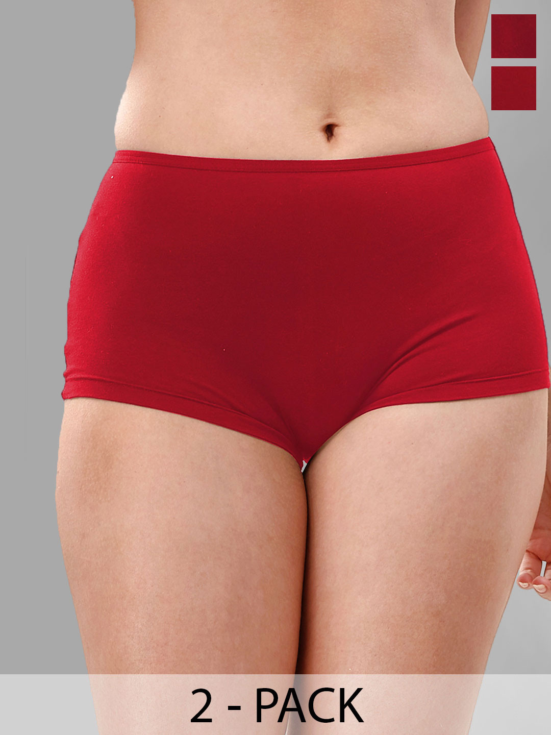 LYRA Pack Of 2 Mid-Raise Label-Free Boy Short Briefs