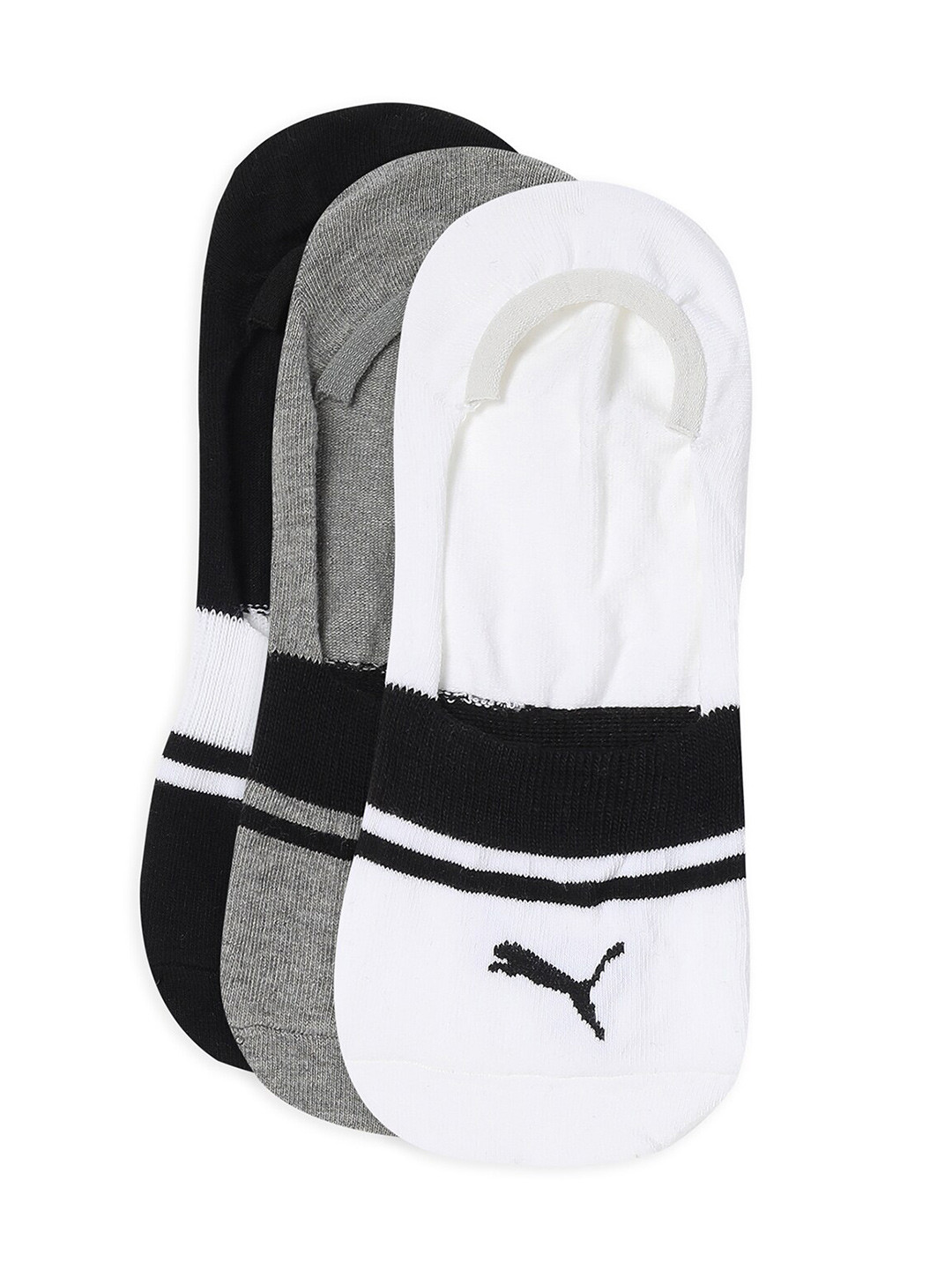 Puma Pack Of 3 Heritage Footie Shoe Liner Socks