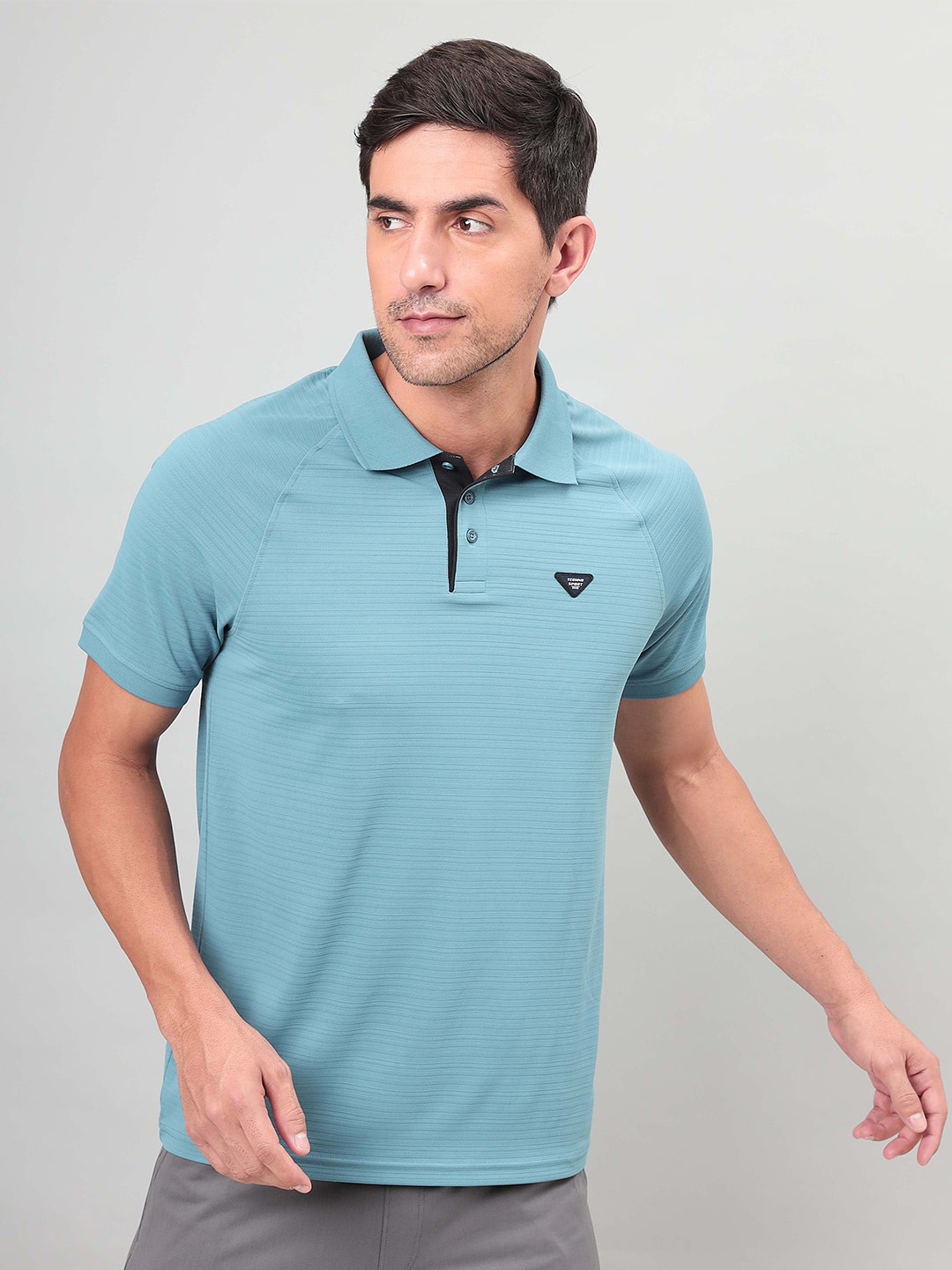 Technosport Polo Collar Anti Static Rapid Dry Slim Fit Sports T-shirt