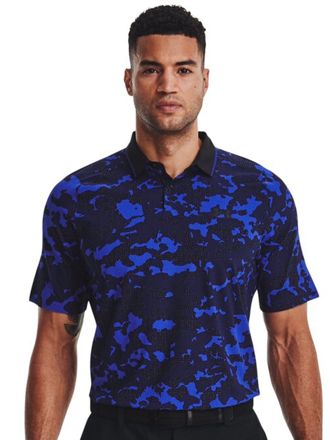 UNDER ARMOUR Iso-Chill Charged Camo Polo Printed Relaxed Fit Polo T-Shirt