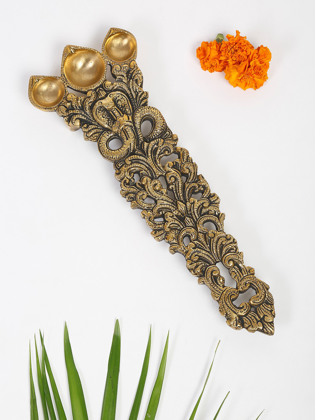Fabindia Bronze-Toned Mehnoor Oil Lamp