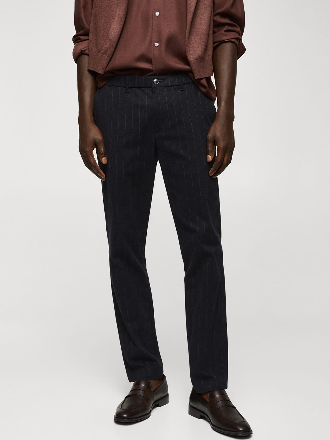 MANGO MAN Striped Trousers