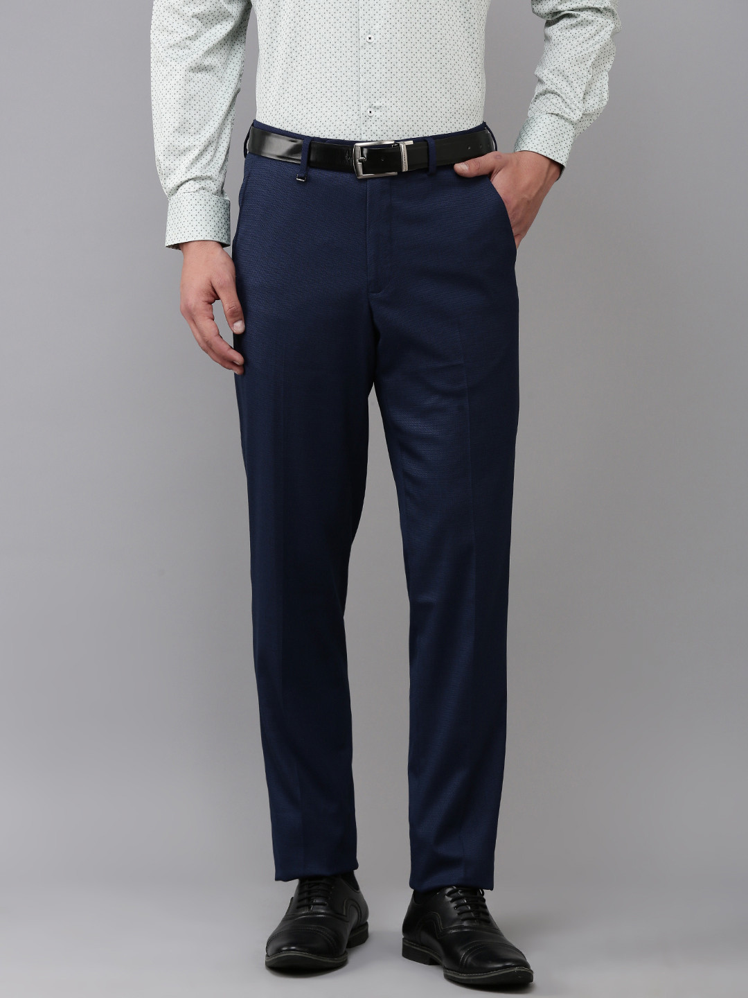 Van Heusen Men Self Design Trousers