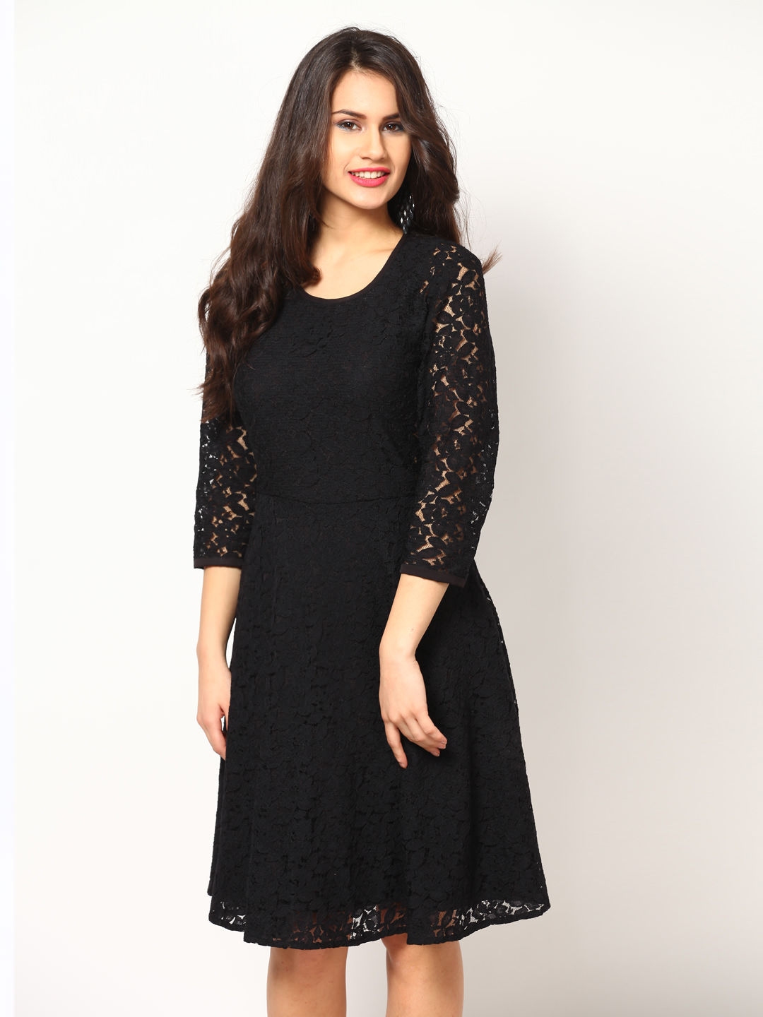 Black shop dress myntra