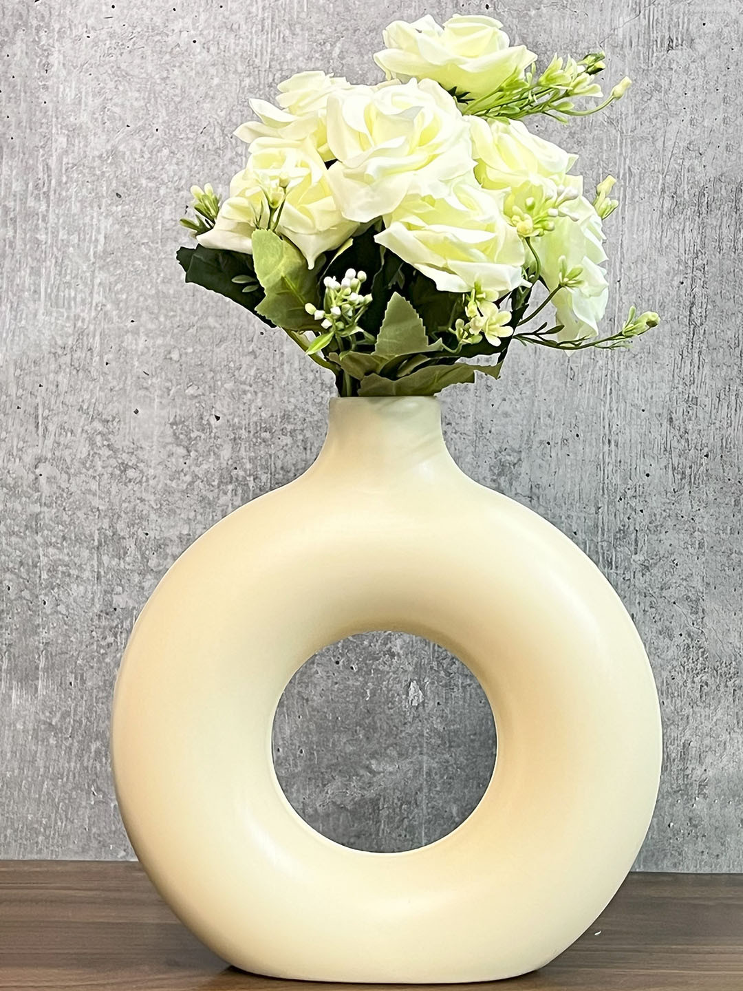 Akaar Yellow Artificial Rose Bunch