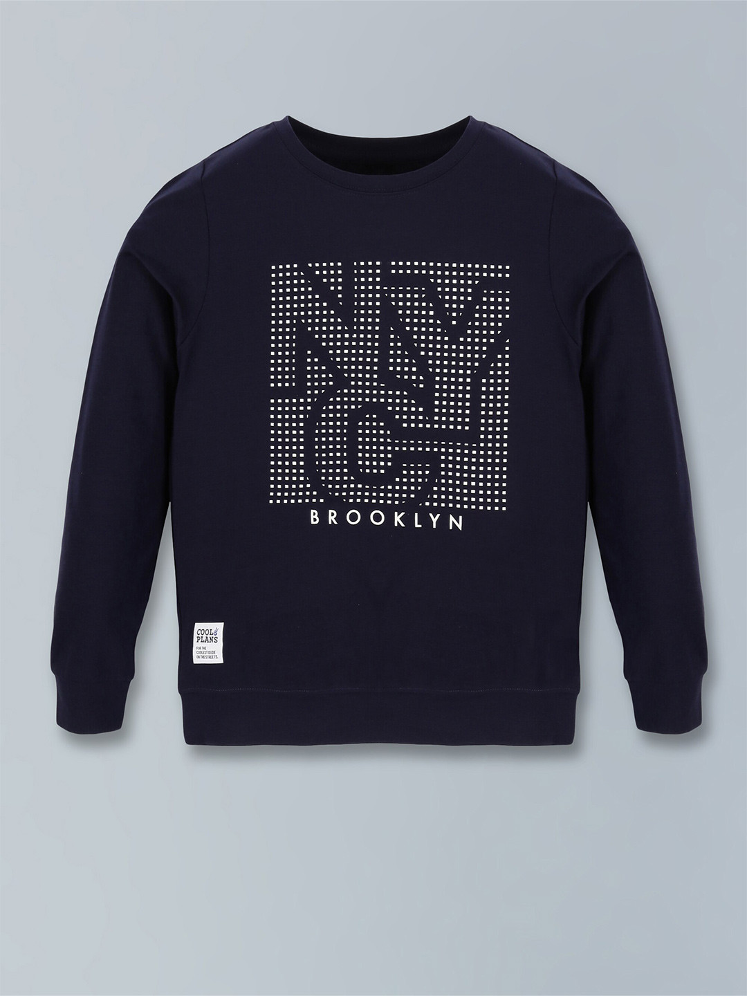 3PIN Boys Typography Printed Round Neck Long Sleeves Cotton Pullover Sweatshirt