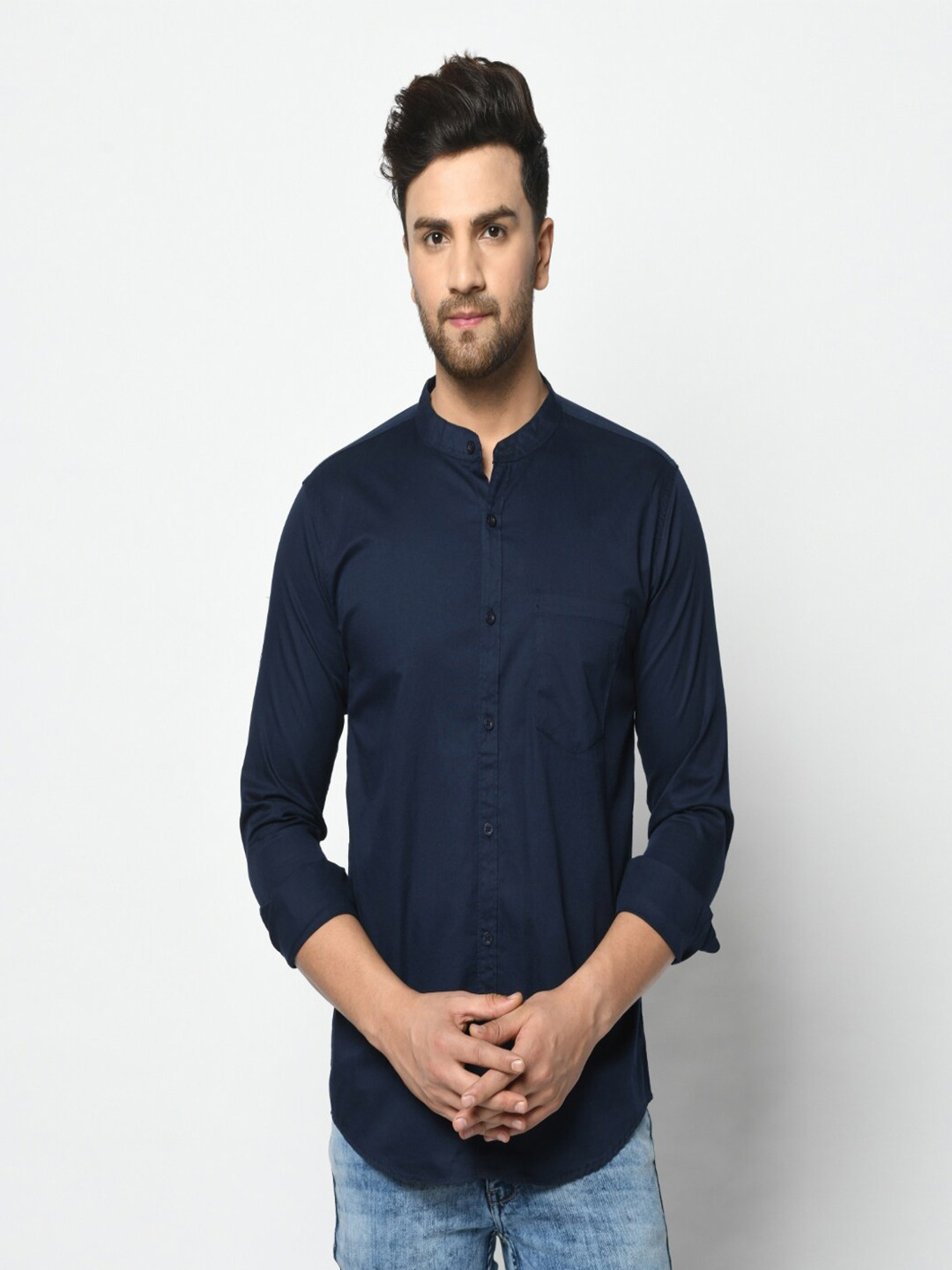 STUDIO NEXX Standard Slim Fit Twill Pure Cotton Casual Shirt